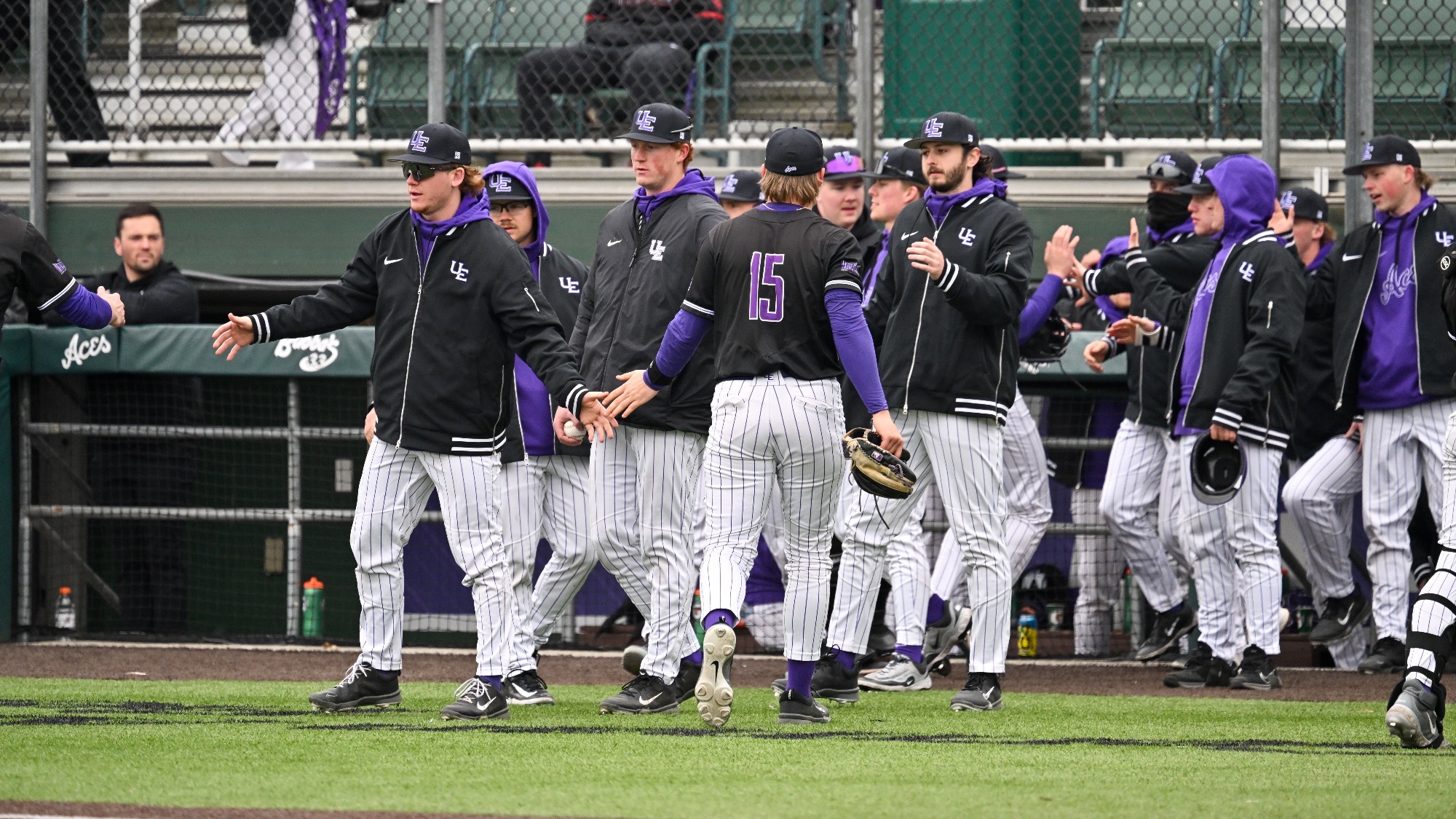 Baseball dugout handshake line