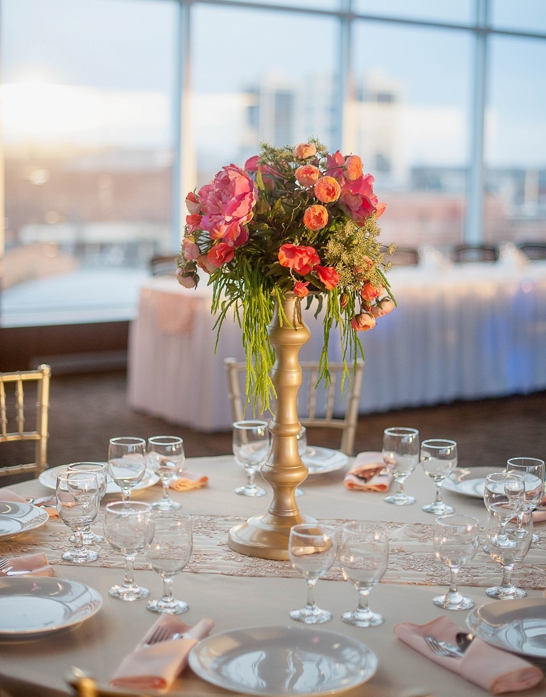 Hancock Stadium Club centerpiece