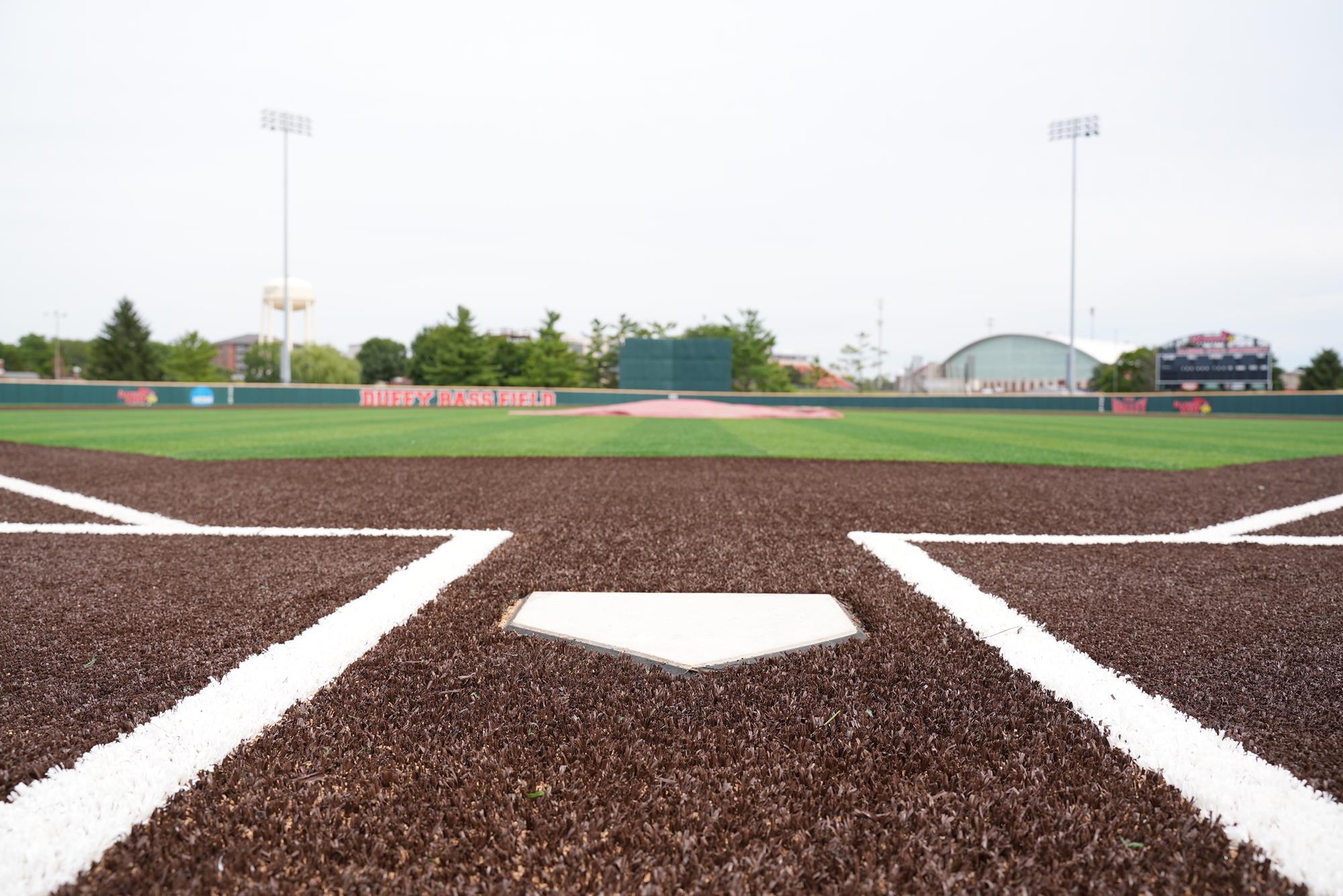 Baseball home plate stock