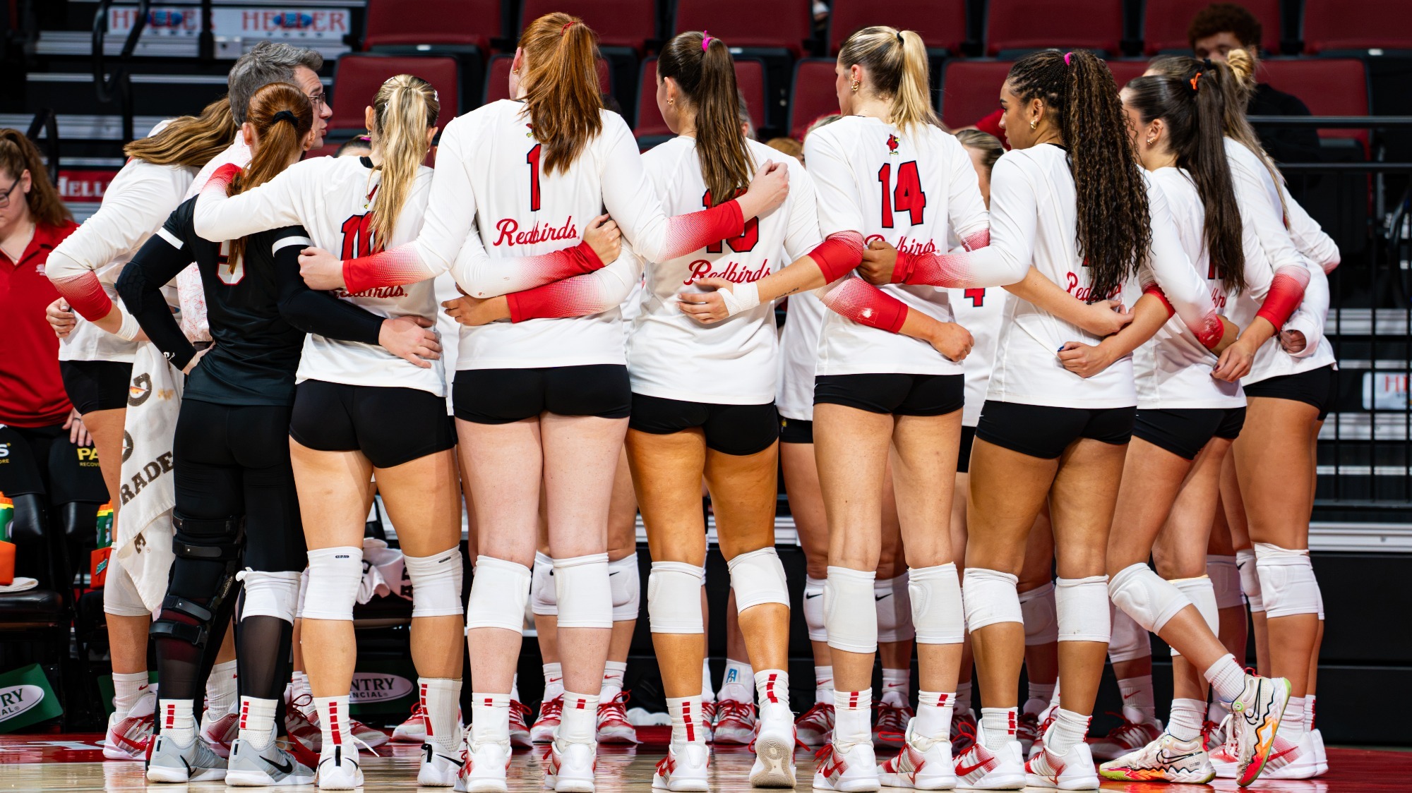 Volleyball Team Huddle