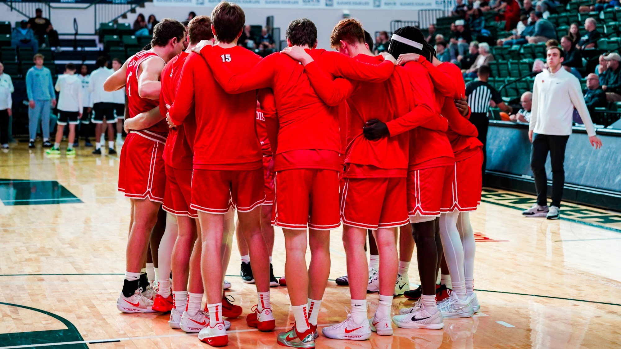 Team Huddle at Green Bay