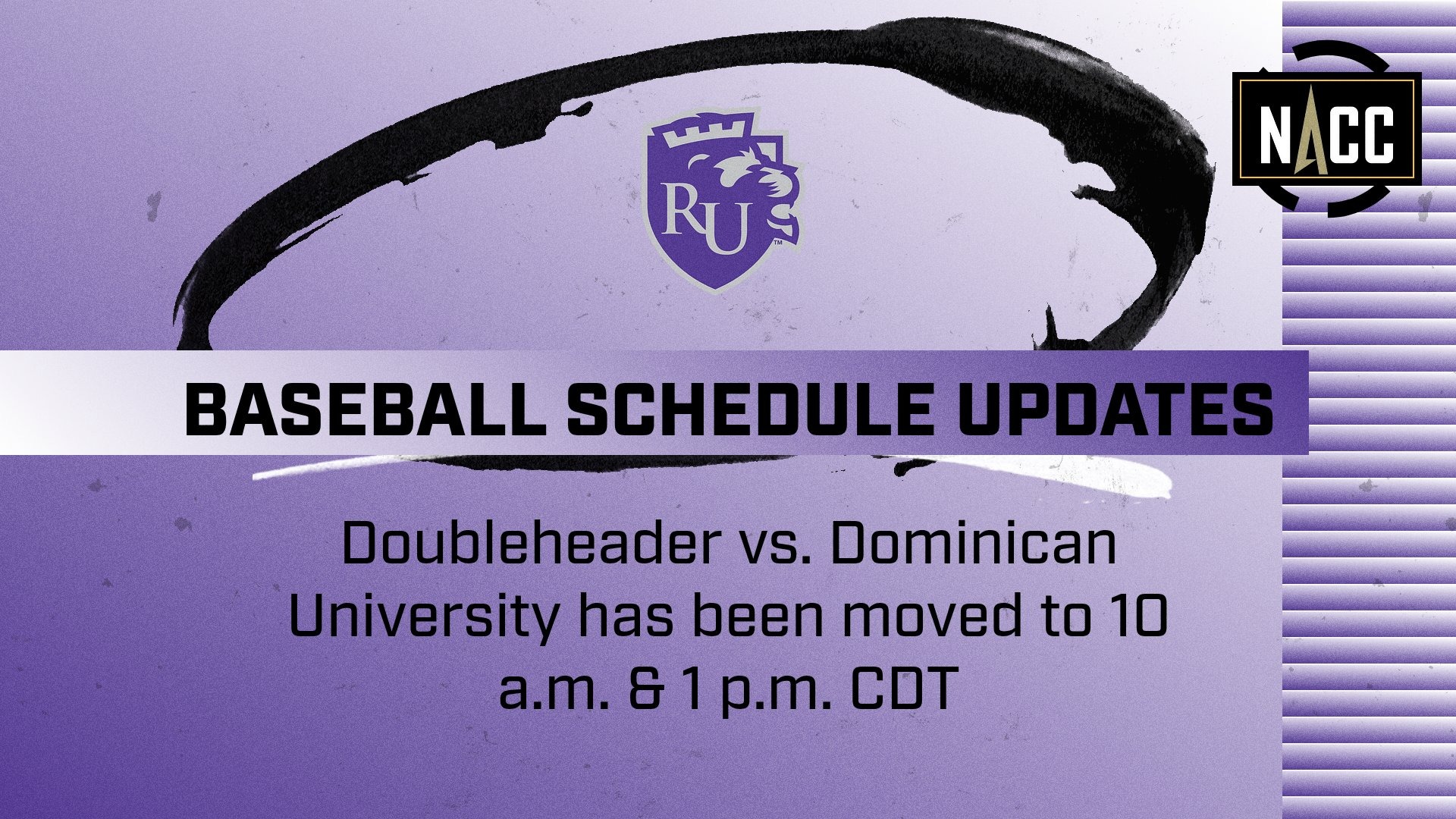 Baseball Schedule Change