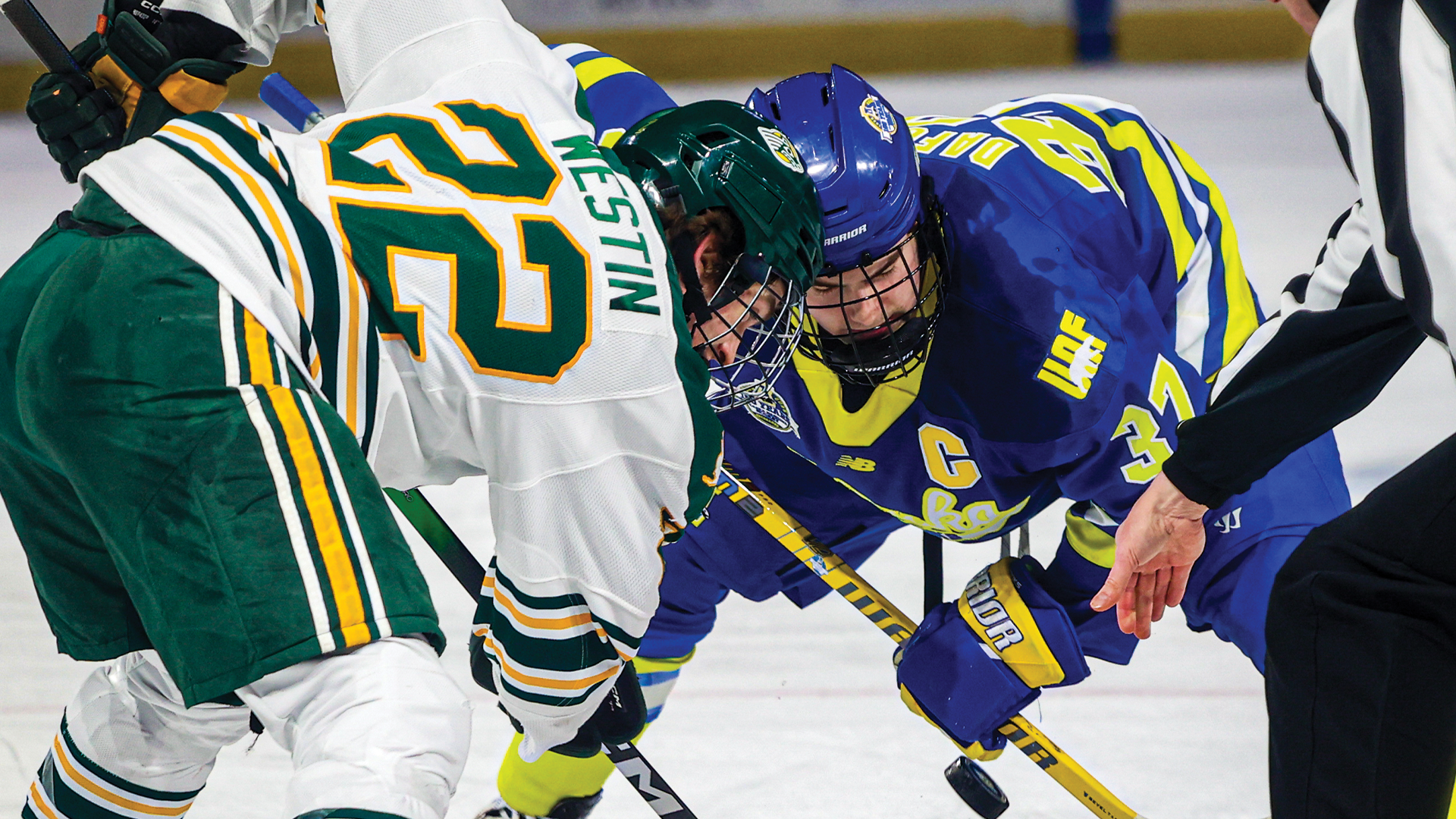 Aiden Westin Faceoff vs UAF