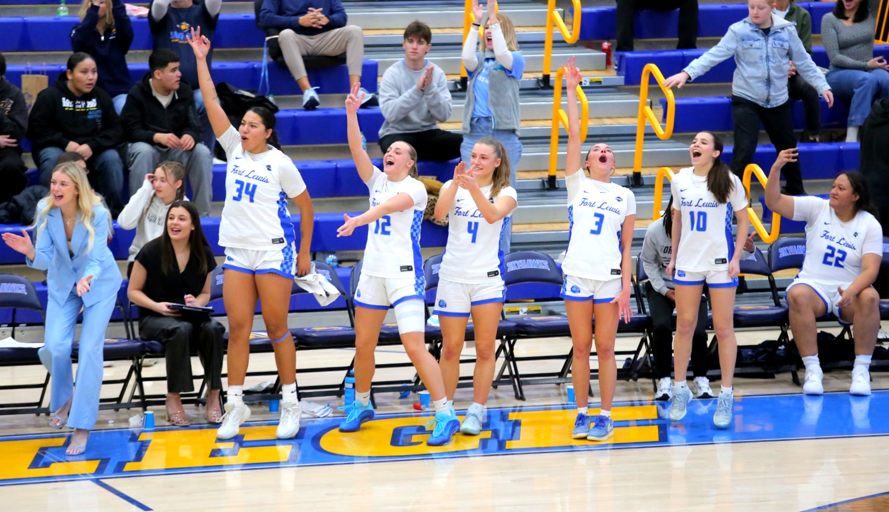 WBB Bench Celebration
