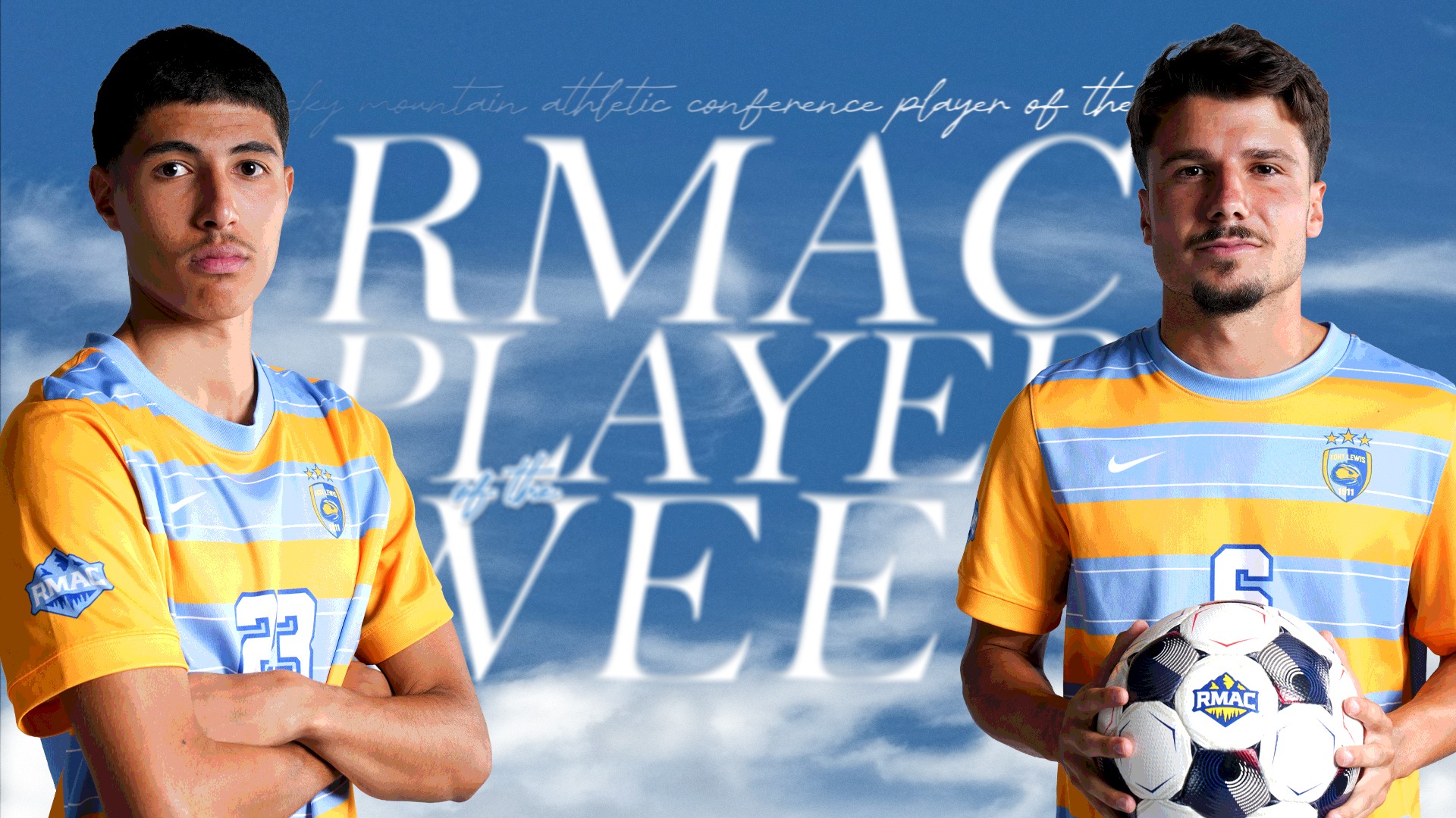 Raul Baptista Filipe and Noam Maggartou RMAC Men's Soccer Offensive & Defensive Players of the Week