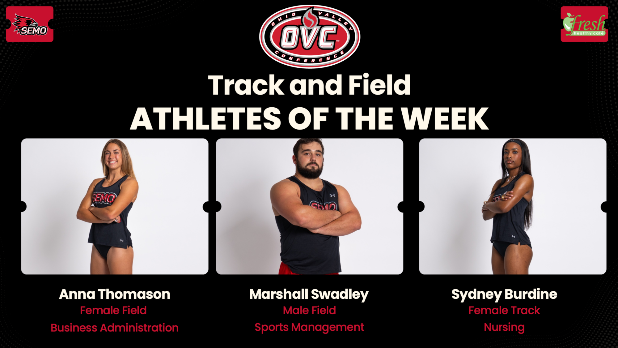 OVC Track athletes of the week