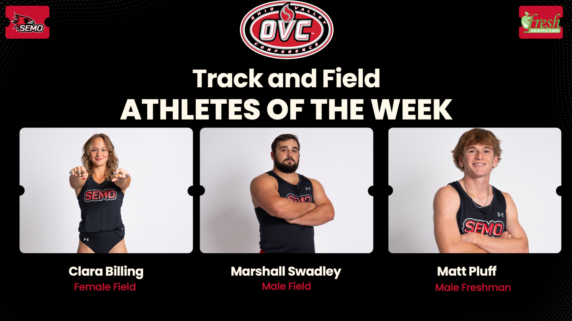 Track athletes of the week