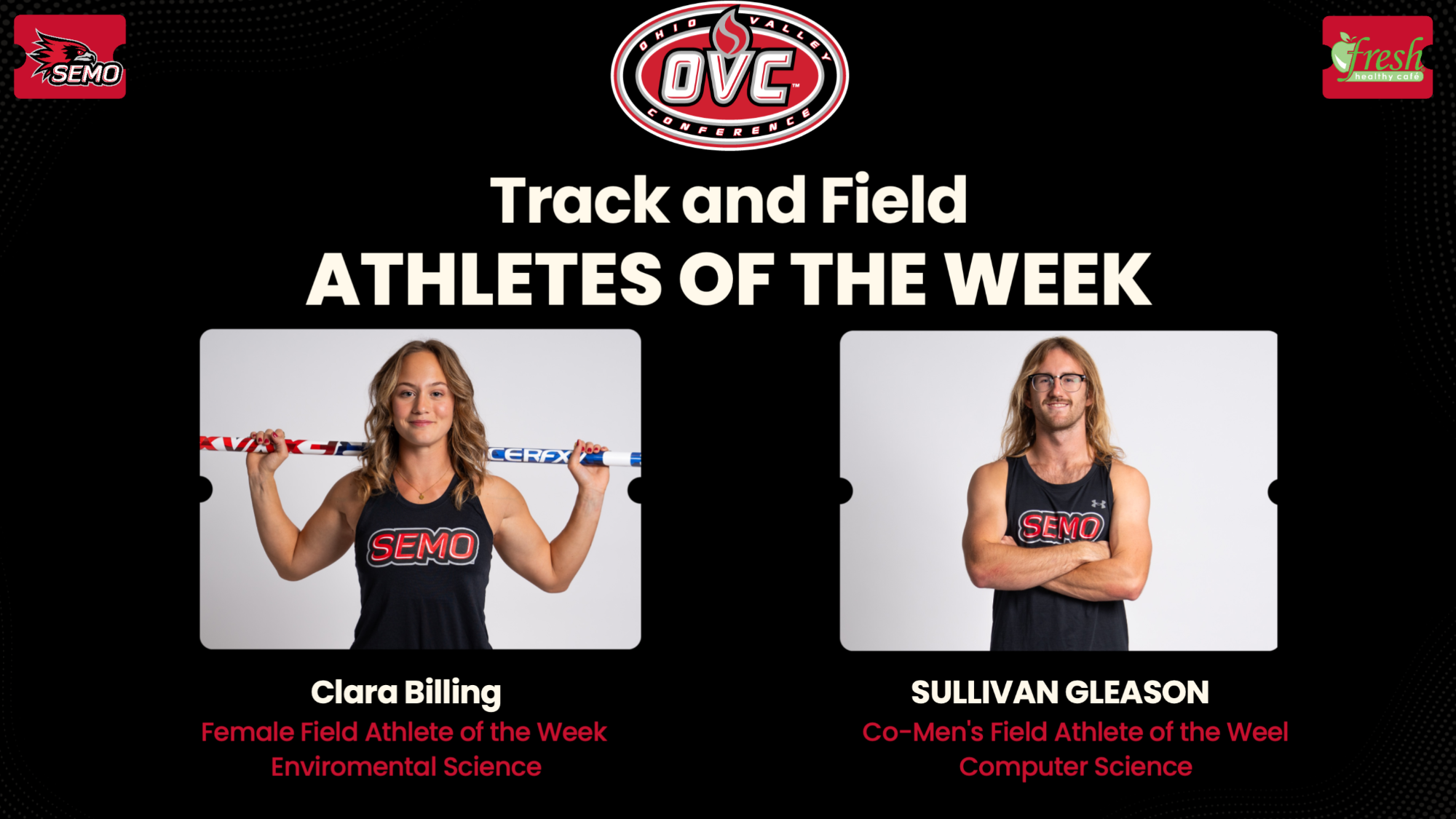 track athletes of the week