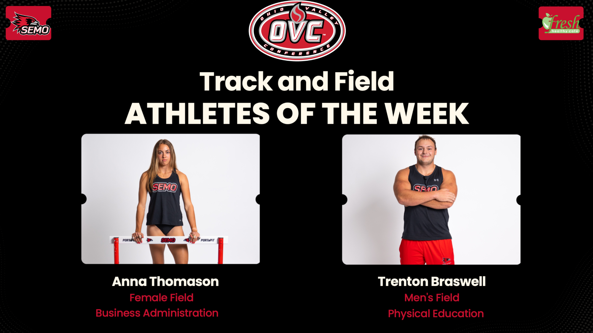 Track athletes of the week