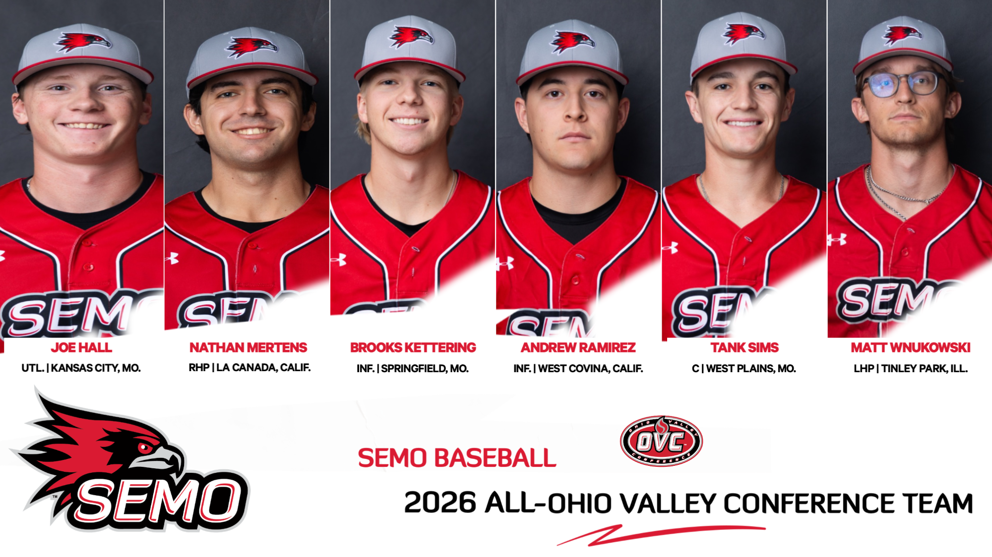 Six Redhawks Named to OVC Baseball Postseason Teams