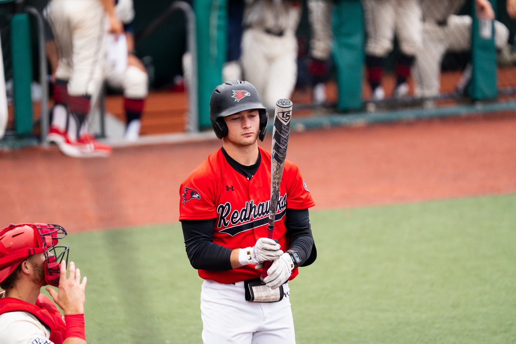Caleb Klein digging into the box in the OVC Tournament 
