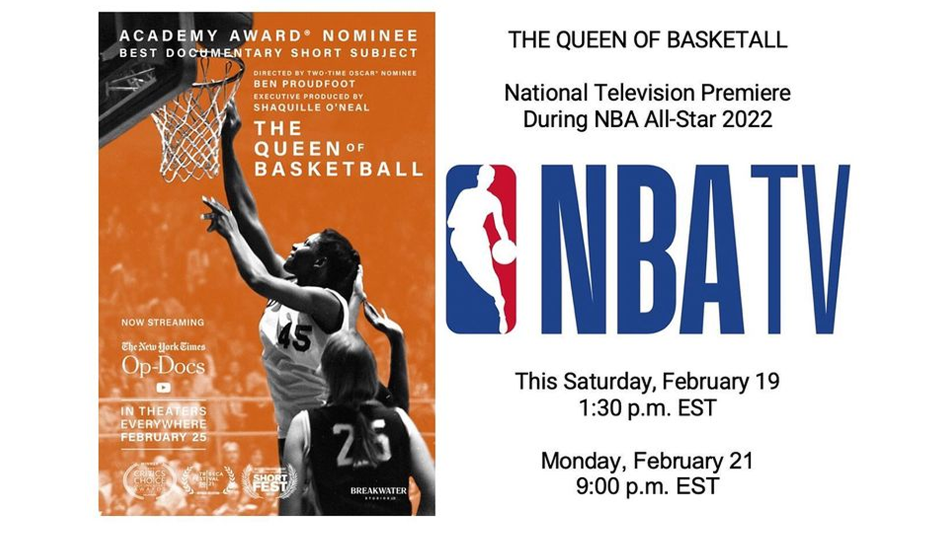 Harris Documentary "The Queen Of Basketball" to Air on NBA TV Delta