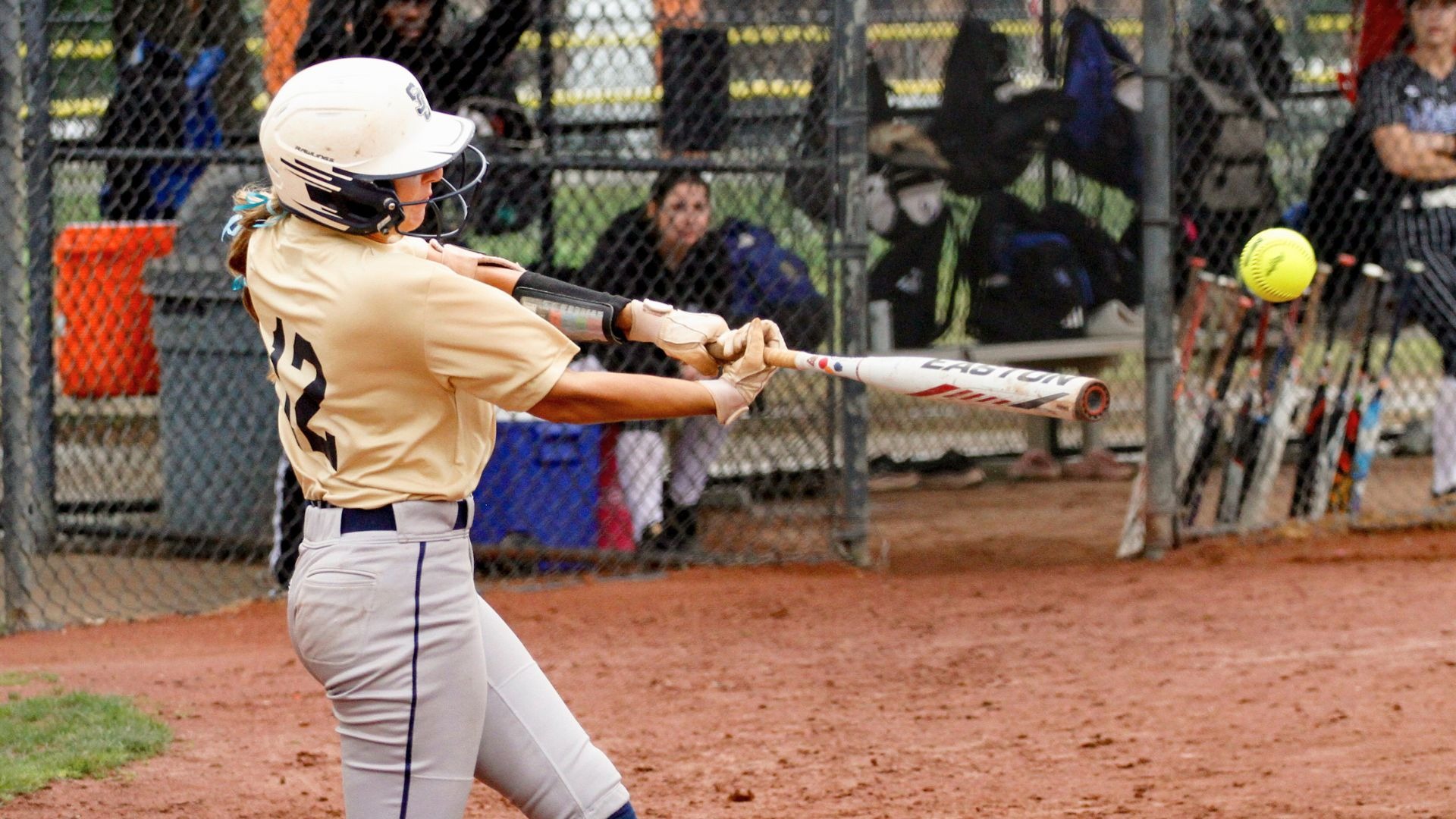 Lily Stone taking a swing