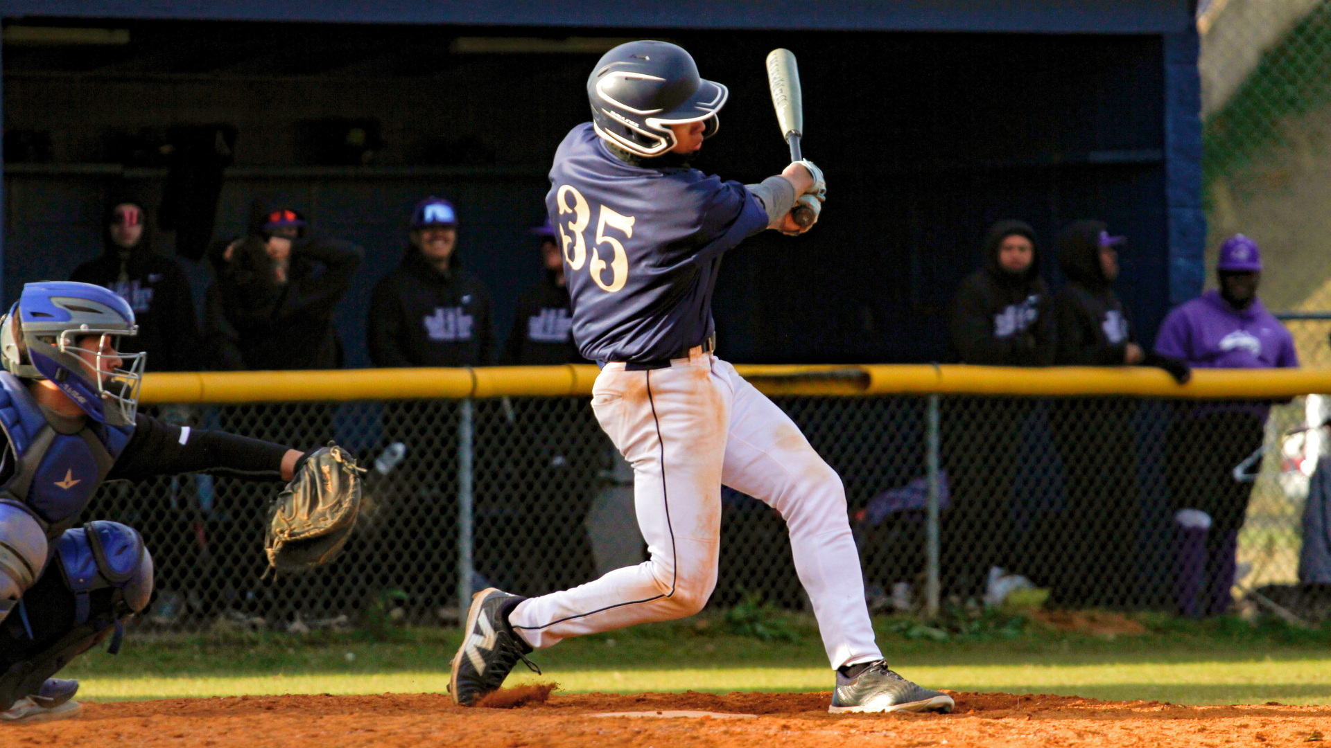Davion Wilkins swinging the bat
