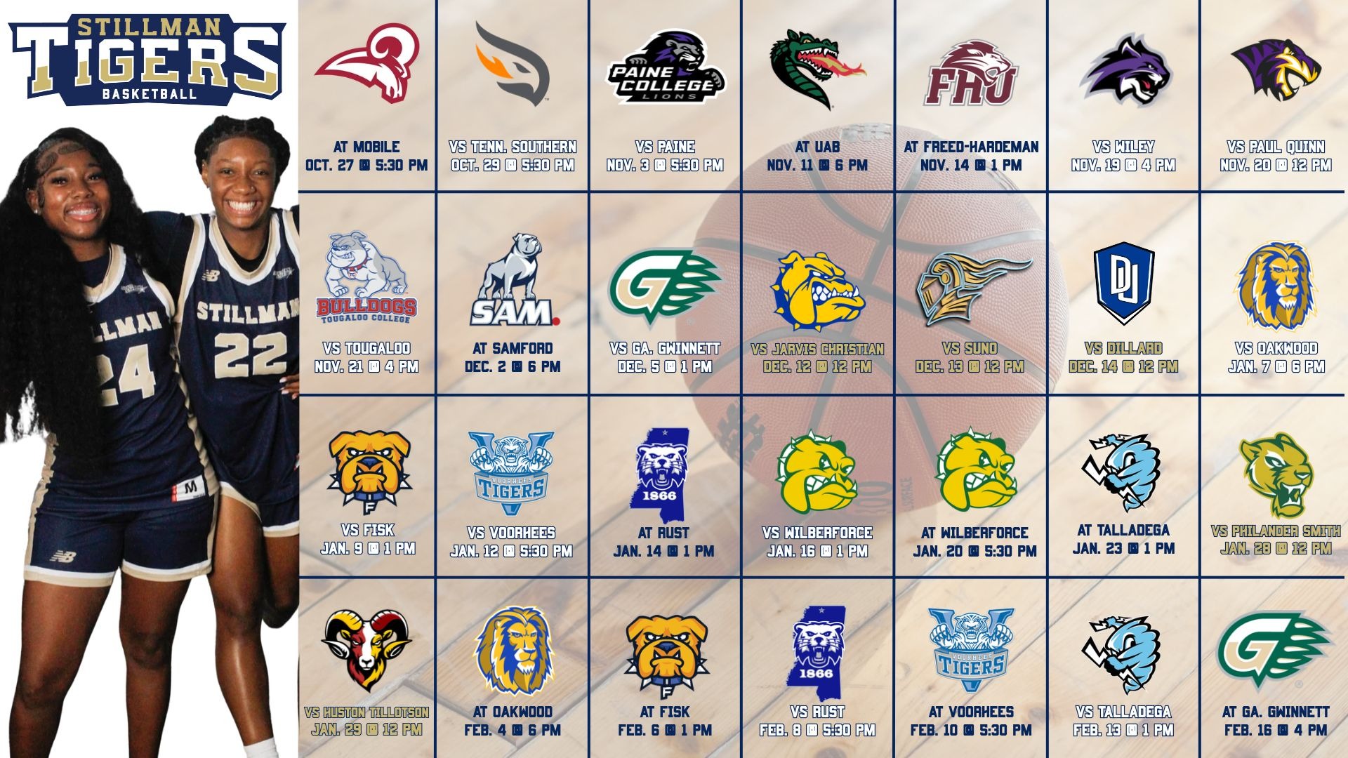 WBB Schedule for 2026-27
