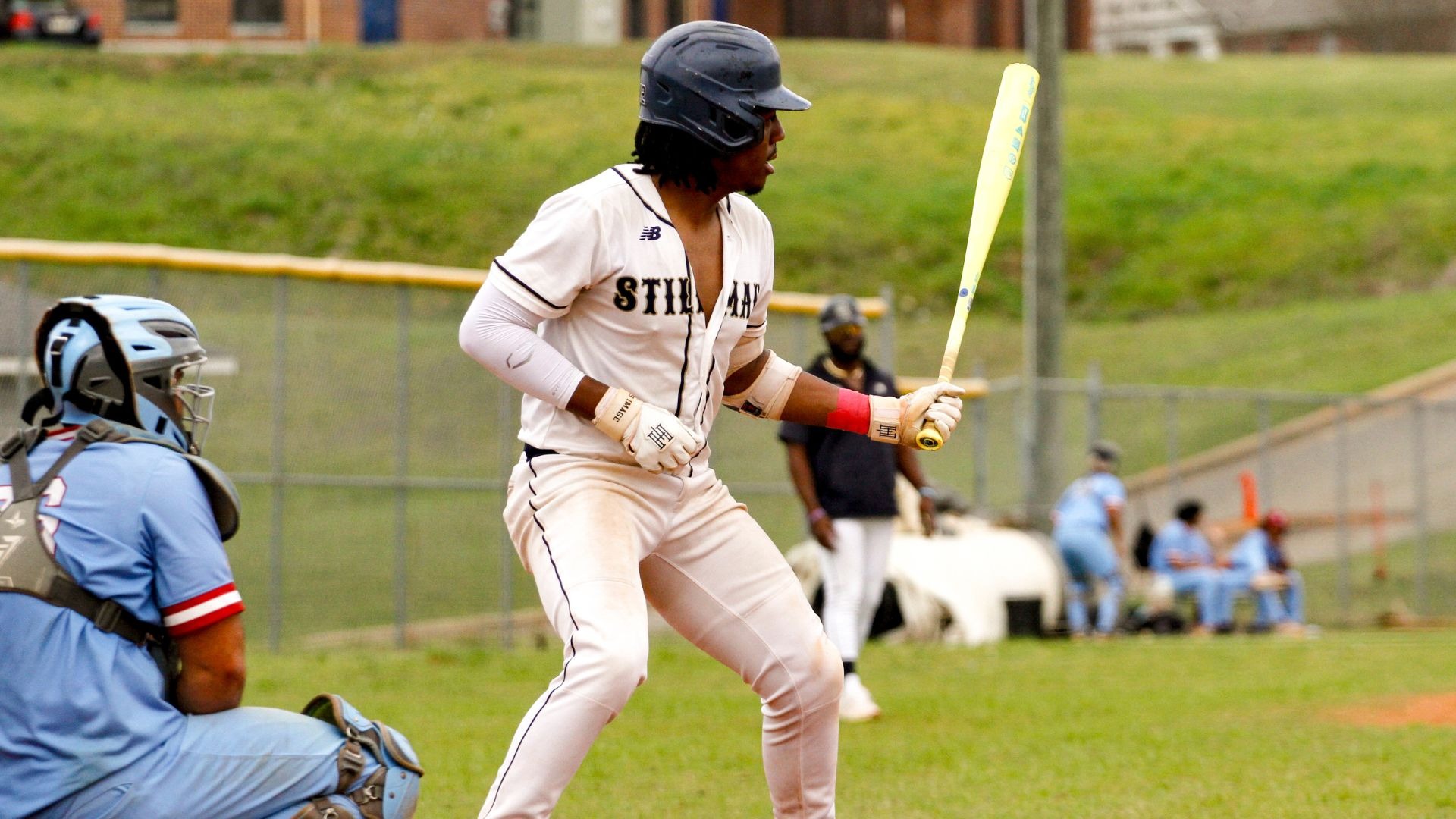 Matthew Rivers readies himself at the plate