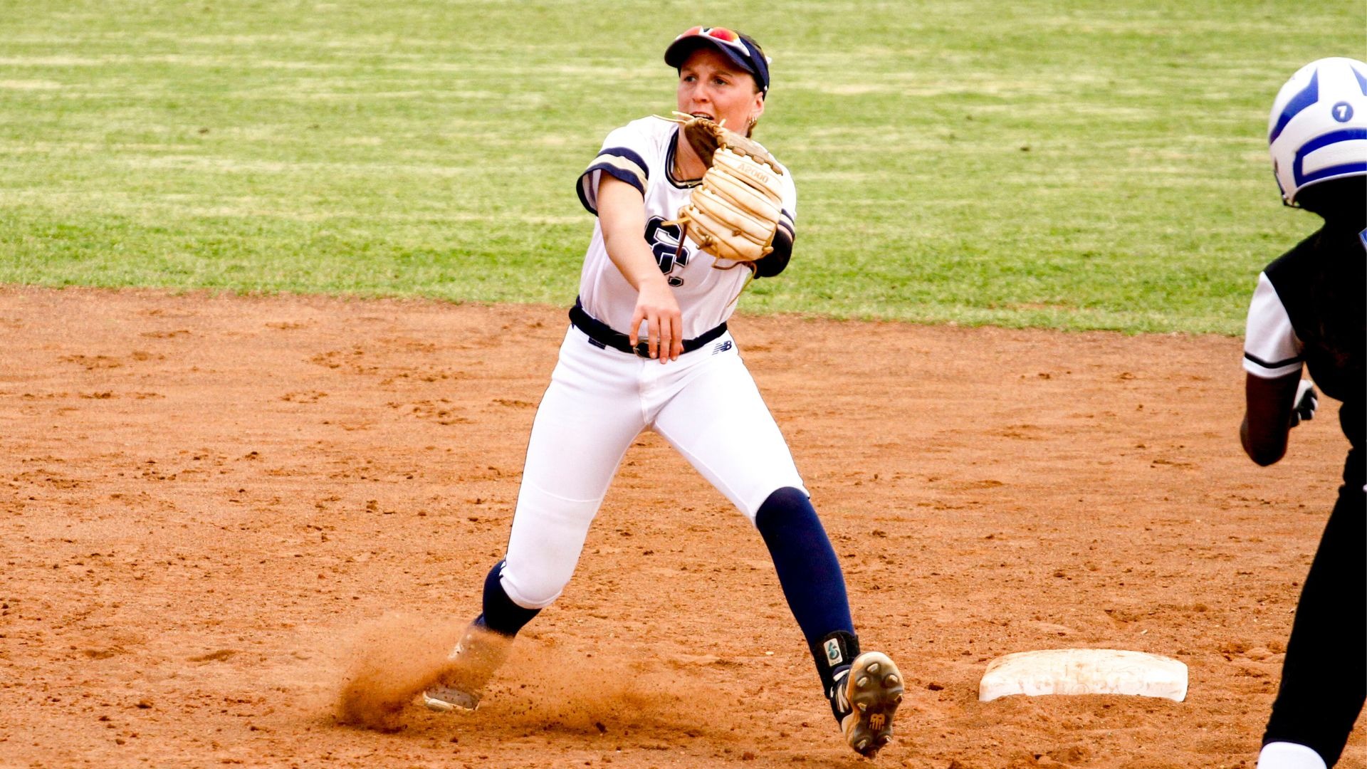 Lily Stone throws the ball