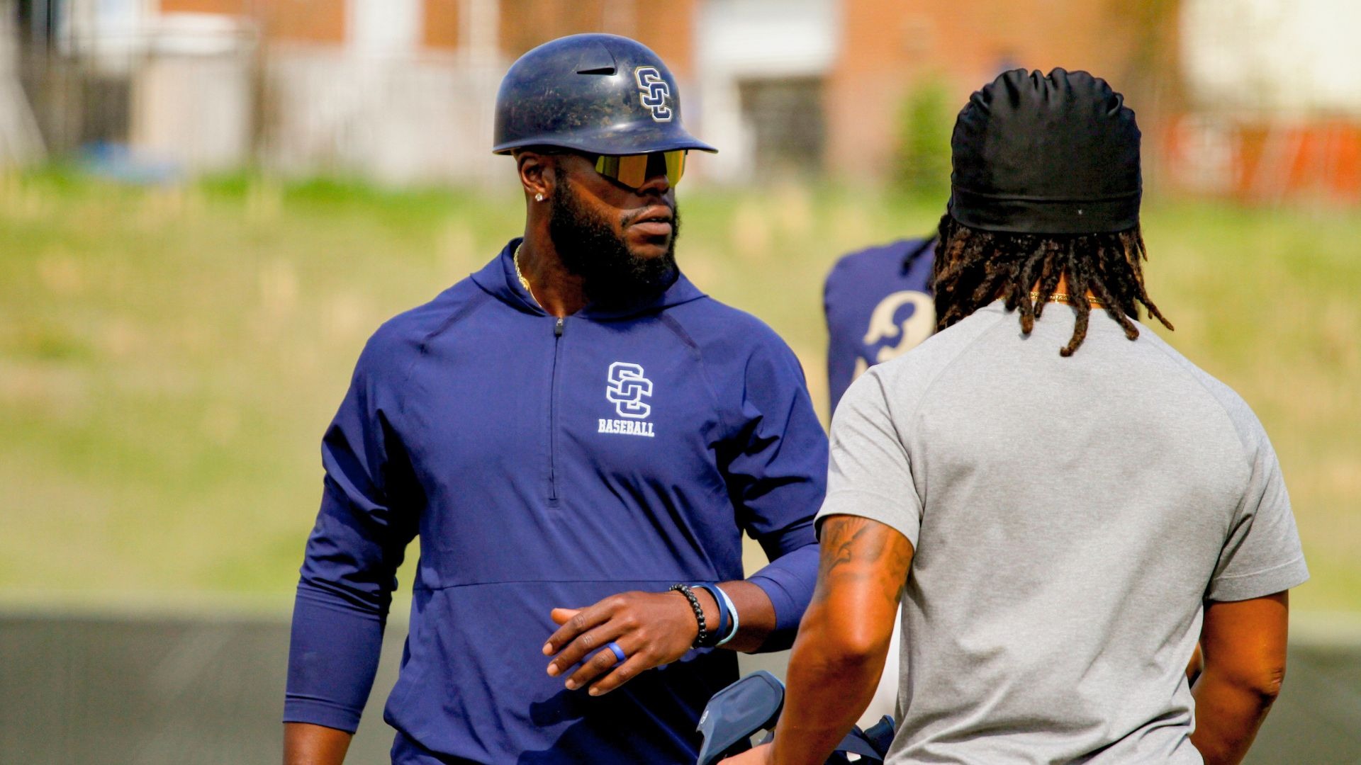 Coach Webster instructing his team