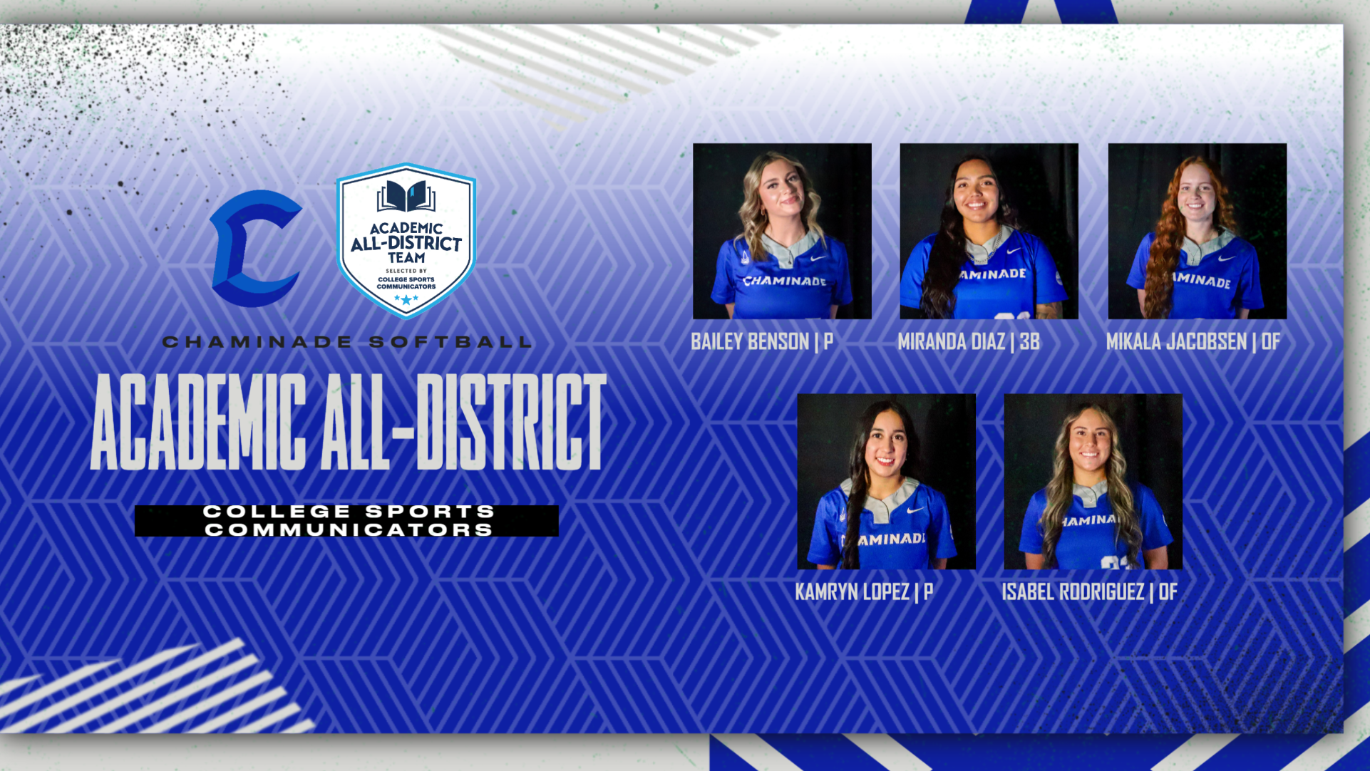 CSC SB 2026 Academic All-District graphic