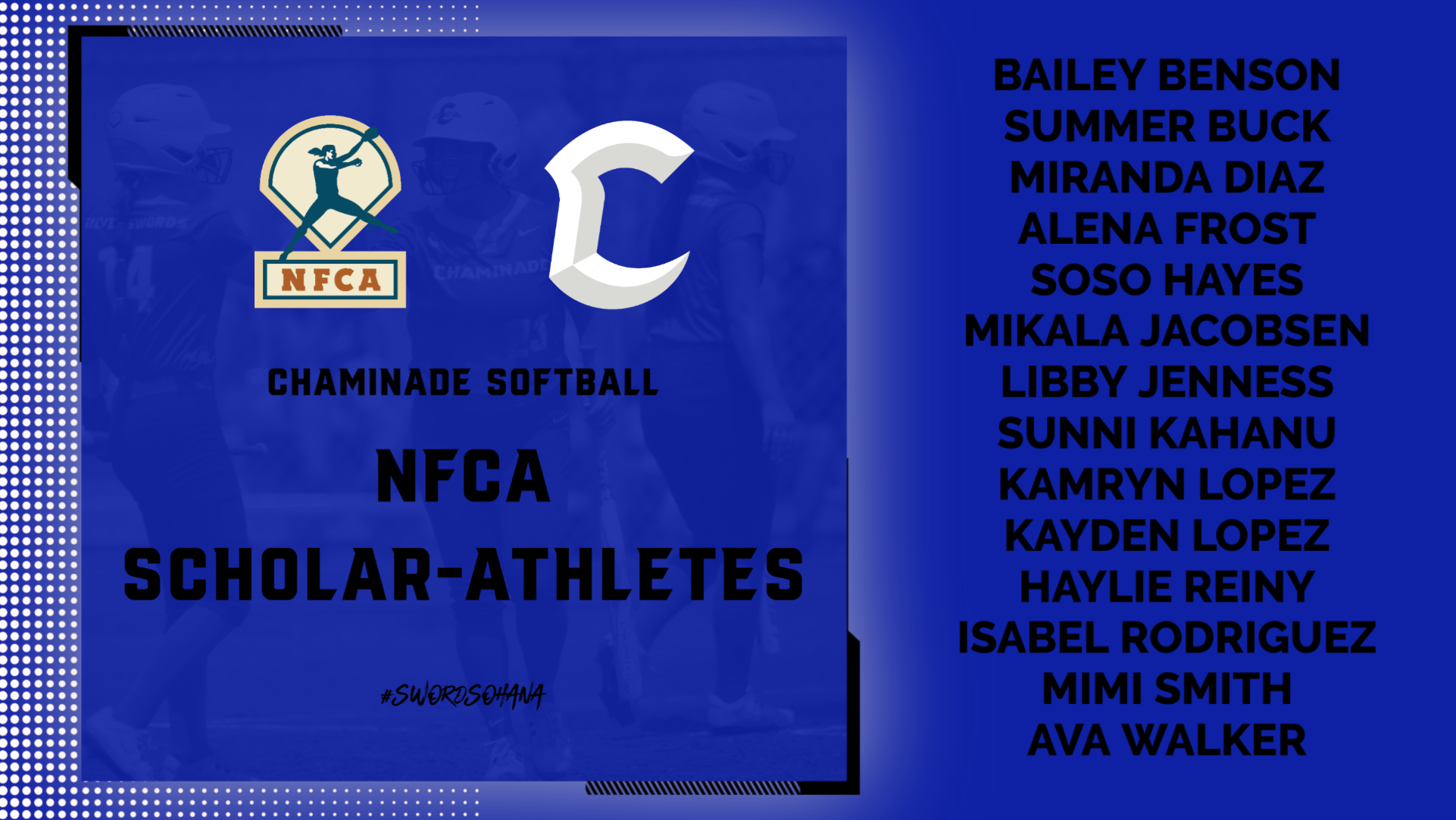 2026 NFCA Scholar-Athlete graphic