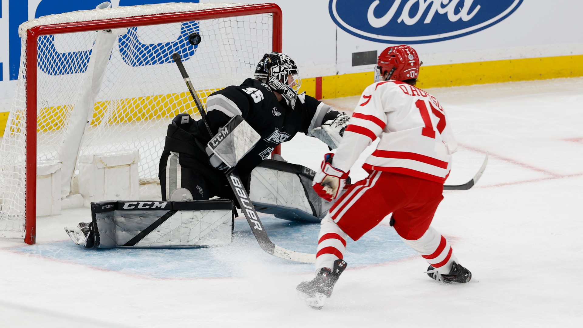 No. 5 Terriers Down Friars in Overtime to Reach Hockey East Title Game