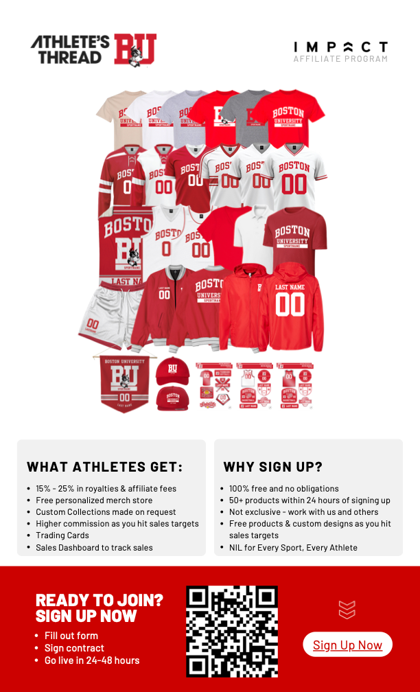 Athlete's Thread NIL Merchandise Marketplace Opt-In Flyer