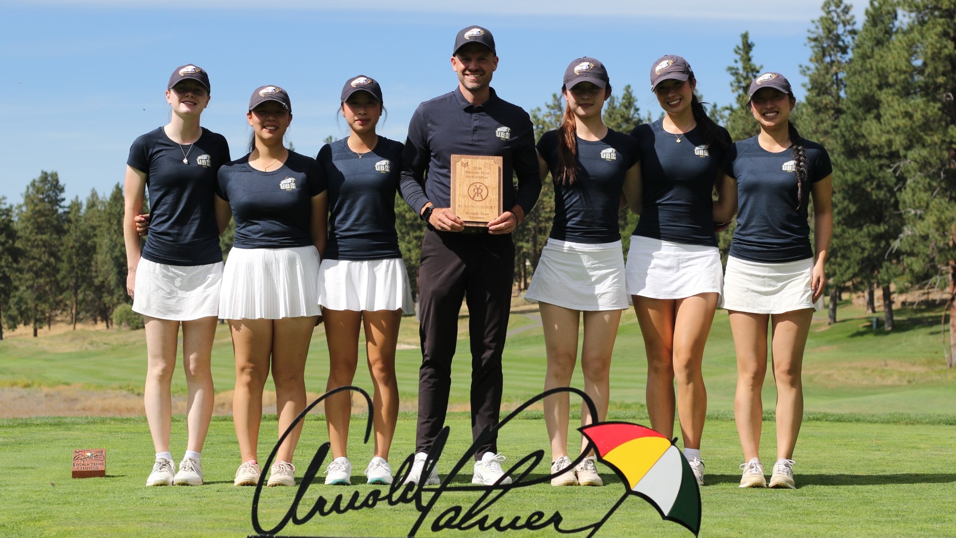 UBC Women's team poses for a photo after winning the OIT Invitational, Sep. 7-8, 2026