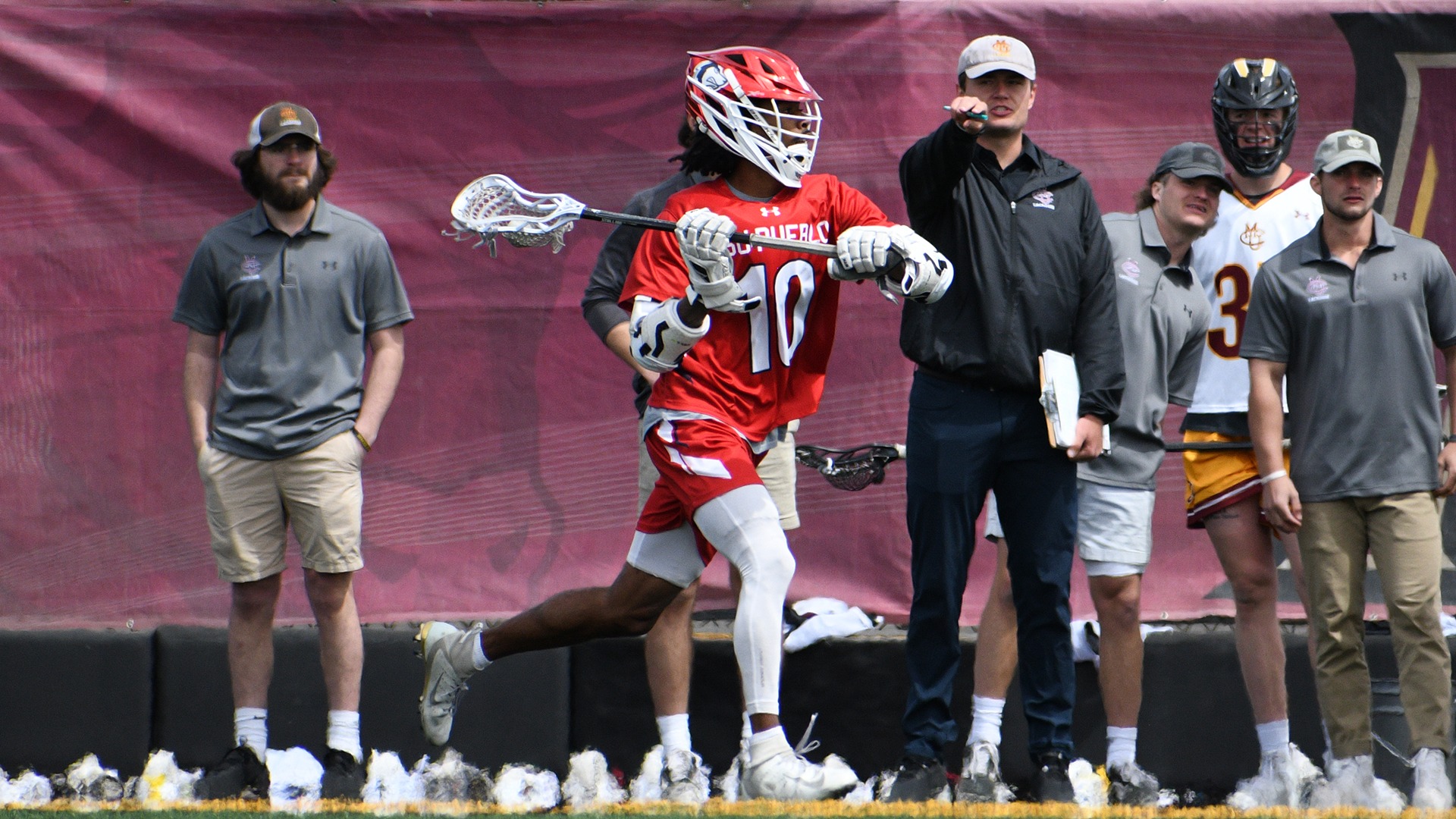 Men's Lacrosse Records Season Highs in Shots and Goals in Road Setback