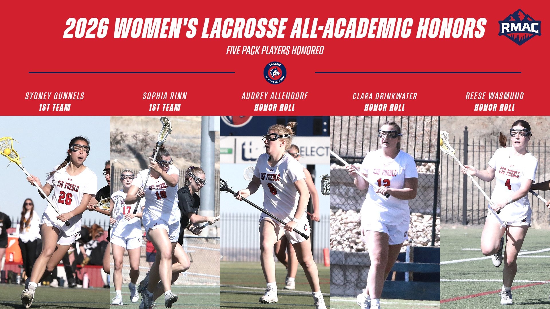 2026 Women's Lacrosse Academic All-RMAC
