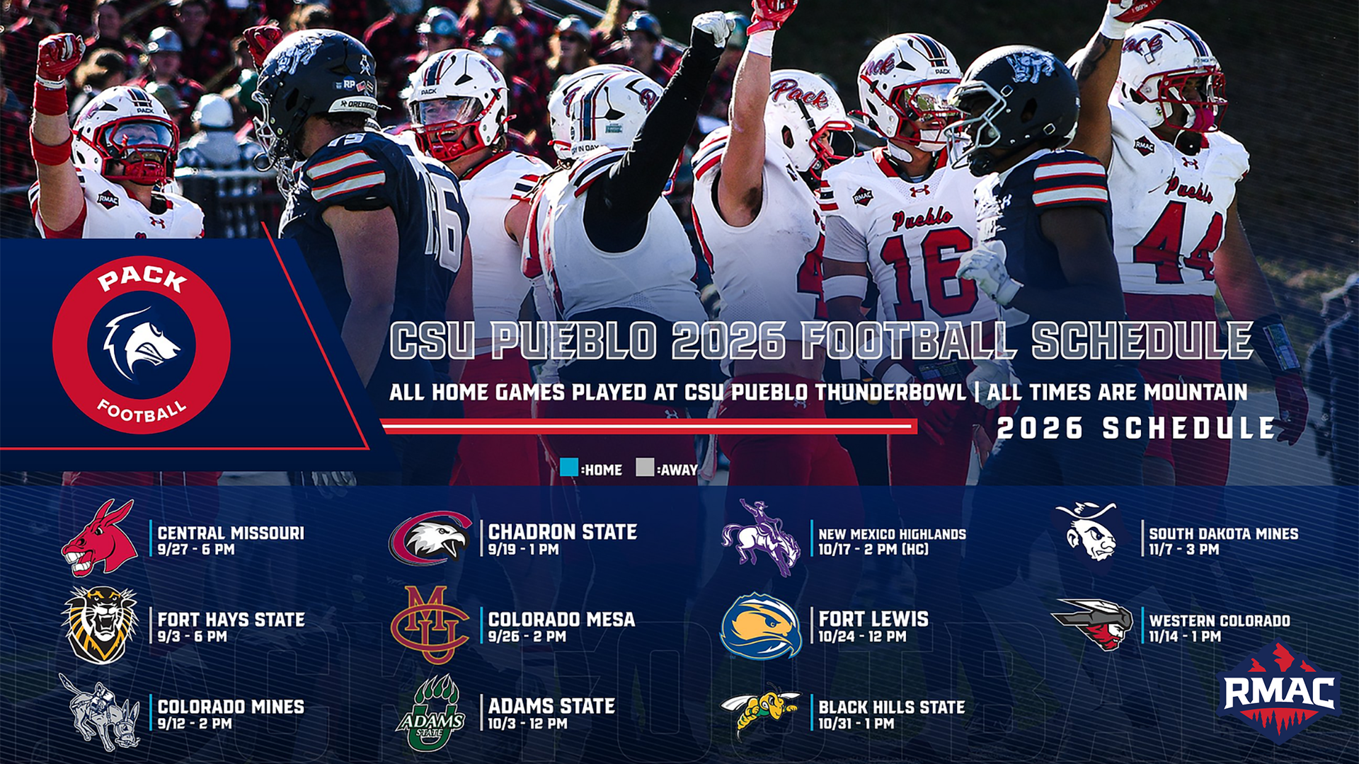 2026 Football Schedule Graphic