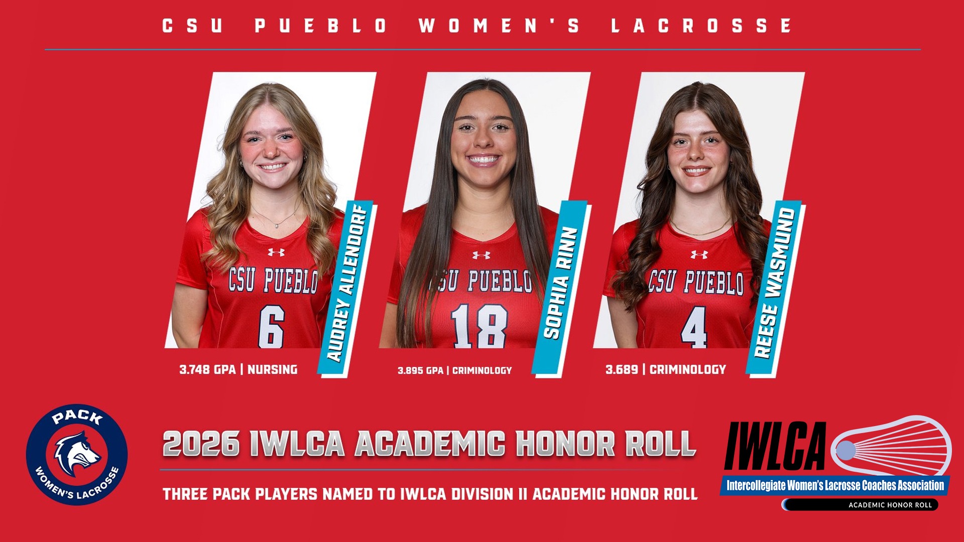 2026 WLAX IWLCA Academic Honor Roll