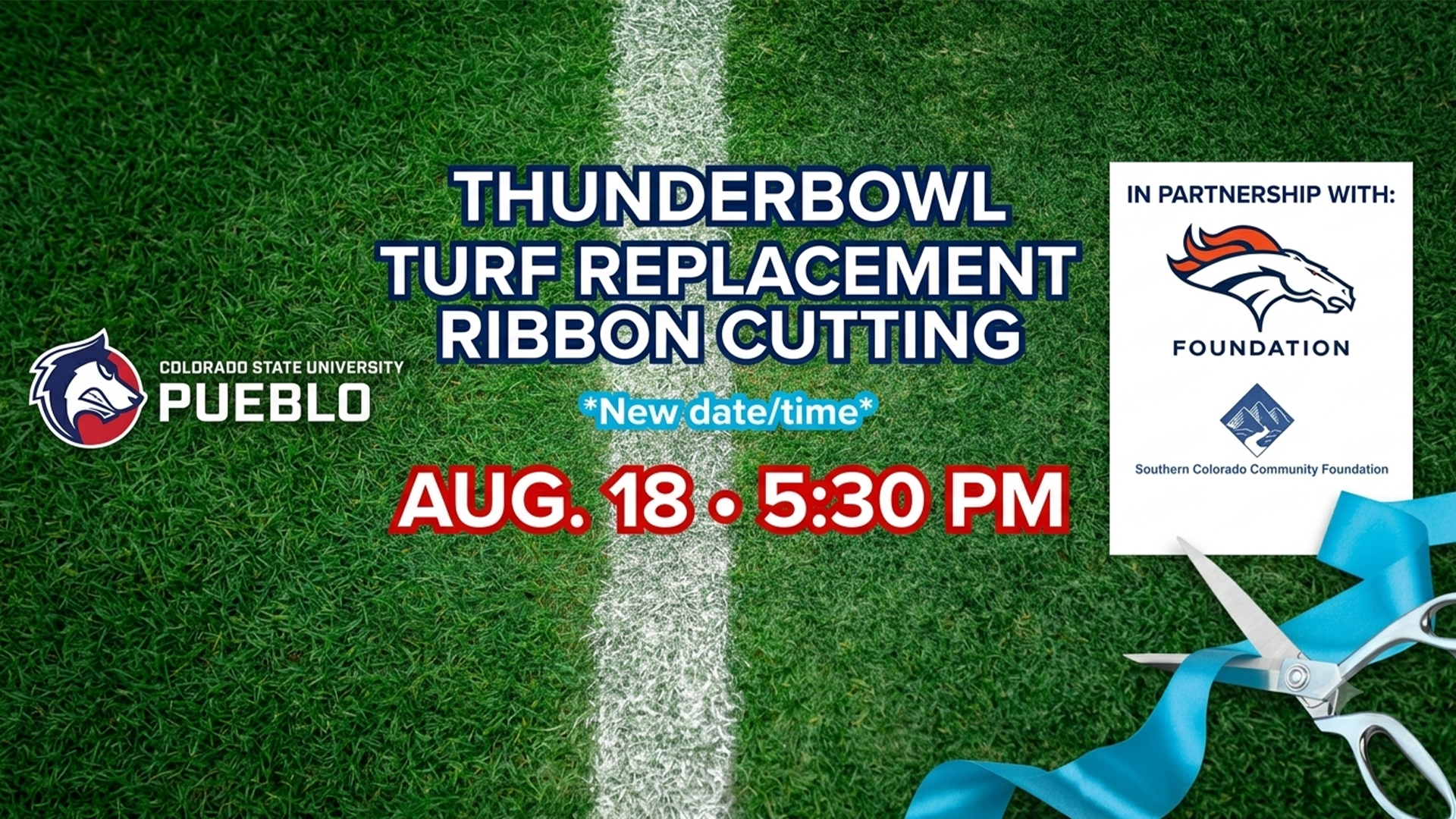 ThunderBowl Turf Replacement Ribbon Cutting