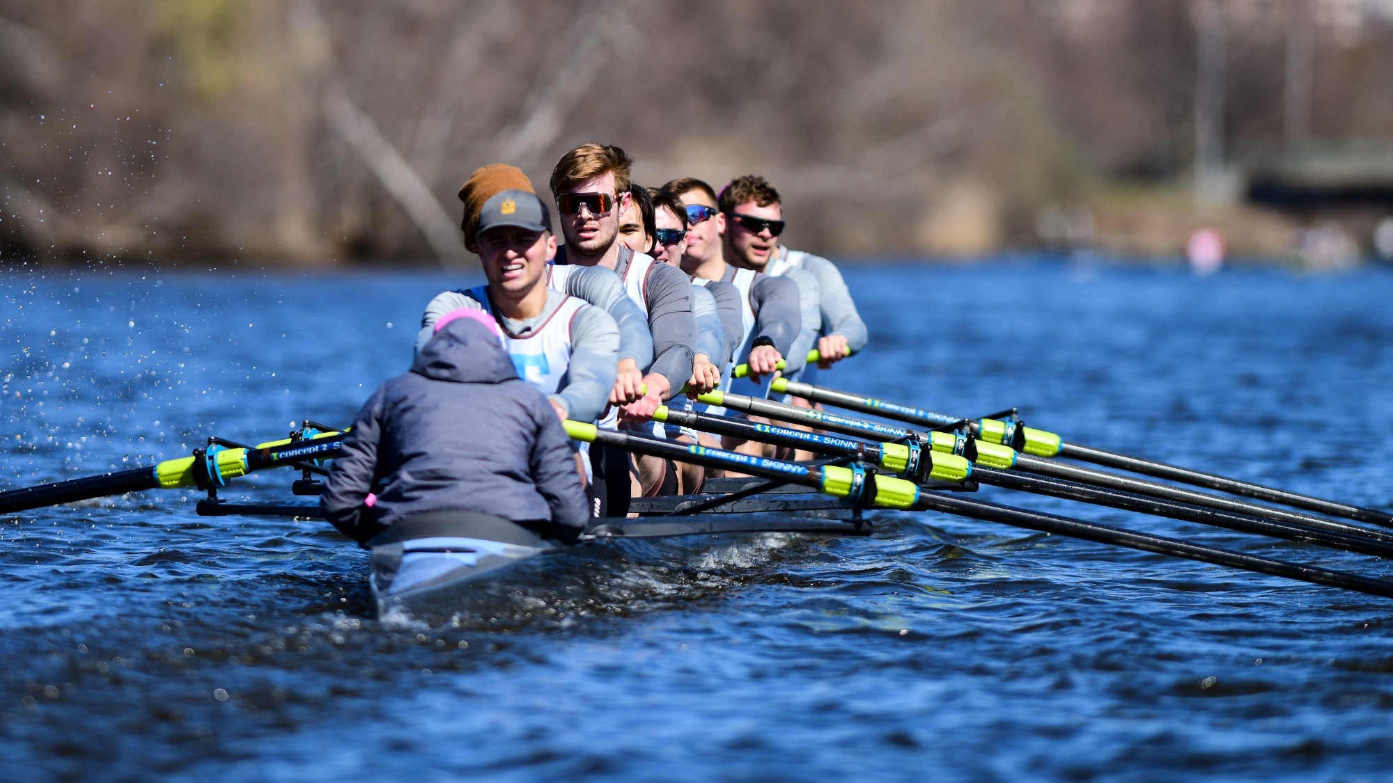 Men's Rowing Wins 7 of 10 Races on First Day of Spring Season Tufts