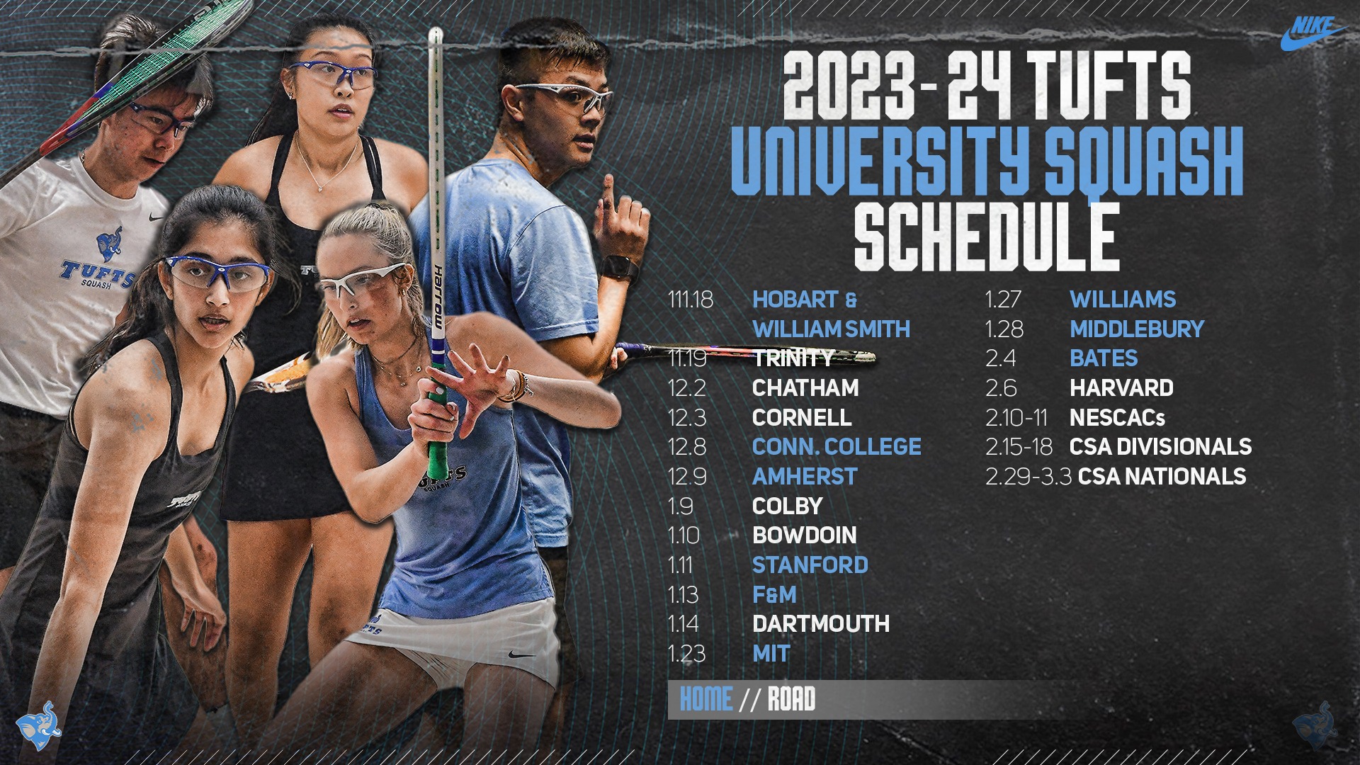 Squash Squads Set Slates For 202324 Campaign Tufts University
