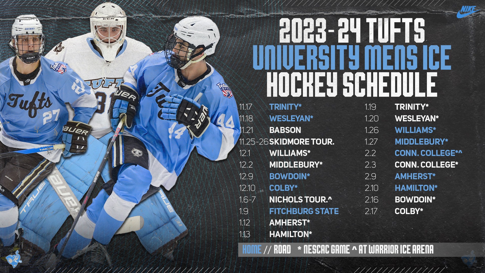 Ice Hockey To Play Challenging Slate In 202324 Tufts University