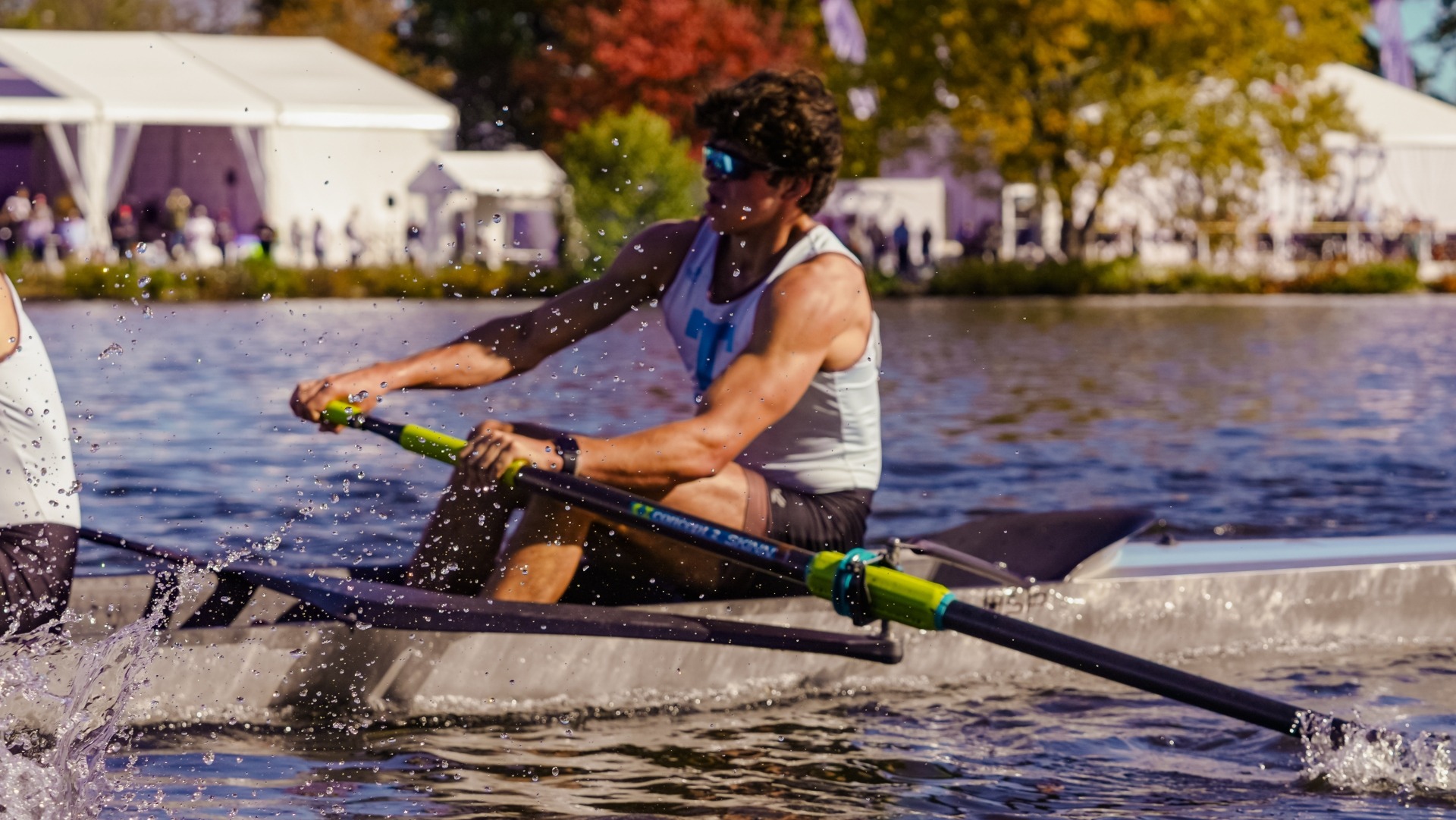 Theo Ballovoine competes at the 2024 Head of the Charles Regatta.