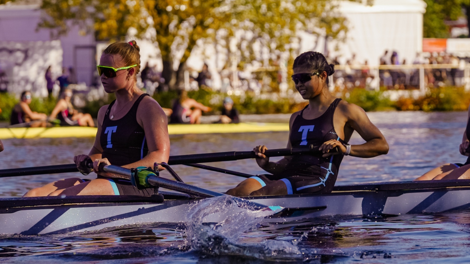 Reilly Uiterwyk and Stella Shen compete at Head of the Charles in 2024.