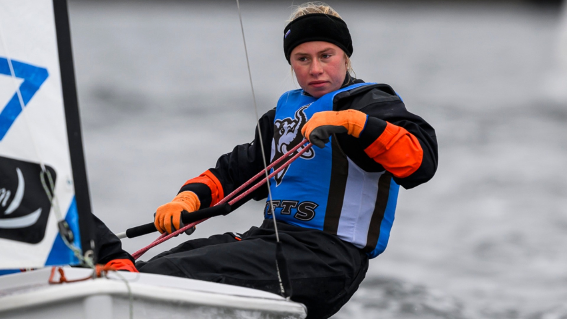 Sophia Hubbard skippers at the Dellenbaugh Trophy in 2025.