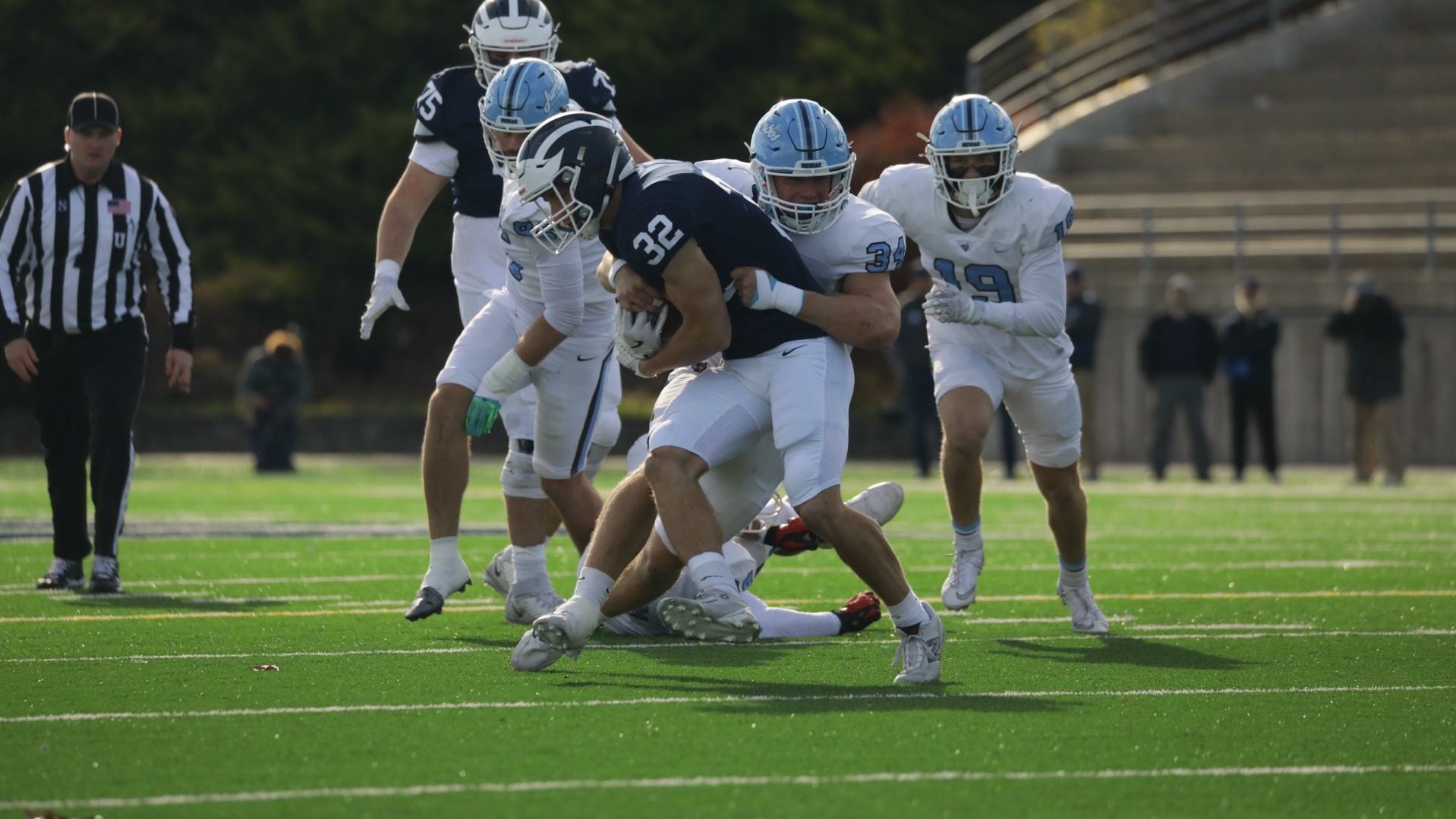 Riley Yaker Tackles Middlebury College Player November 8, 2025.