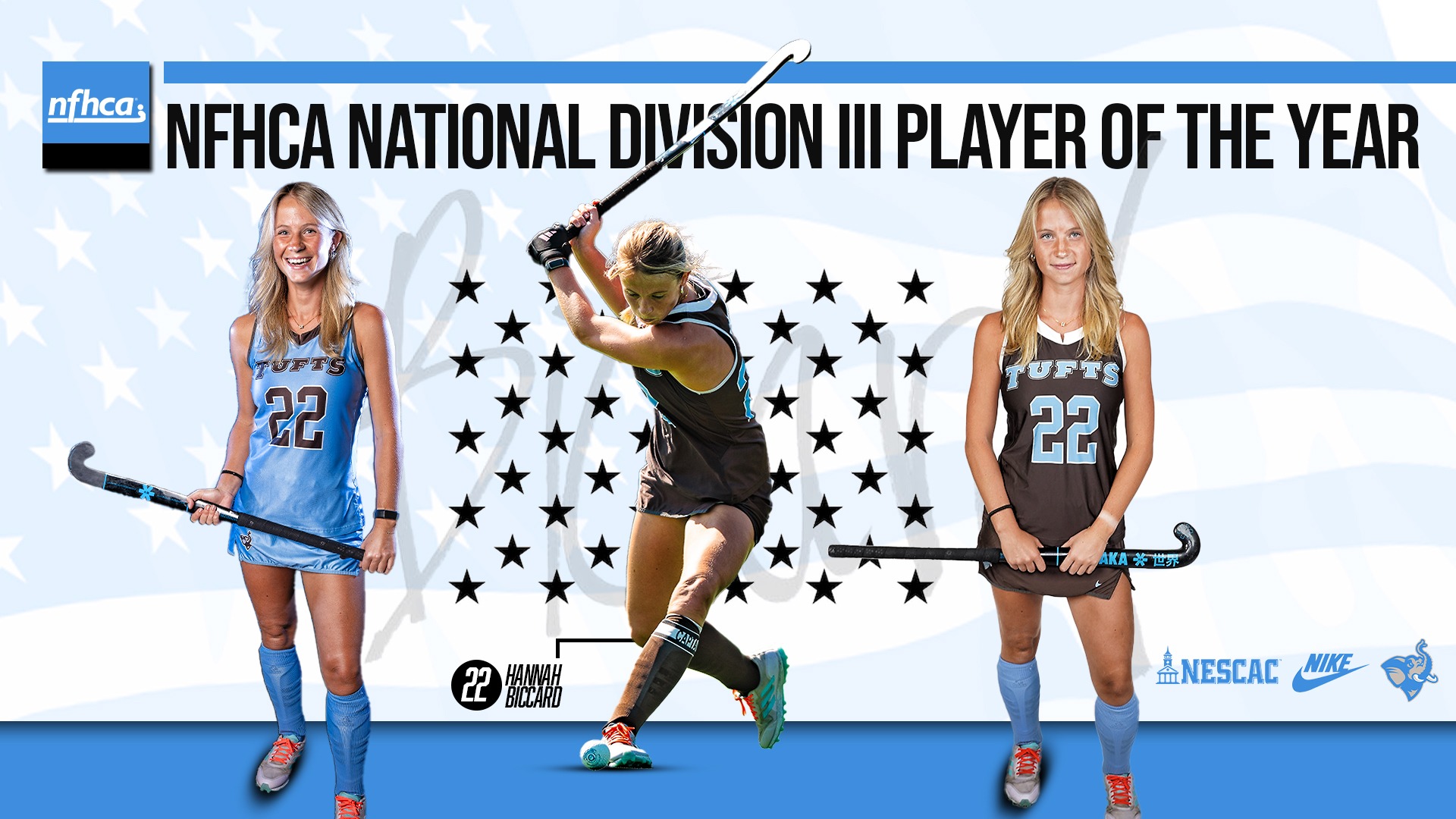 Graphic for 2025 NFHCA Player of the Year Hannah Biccard