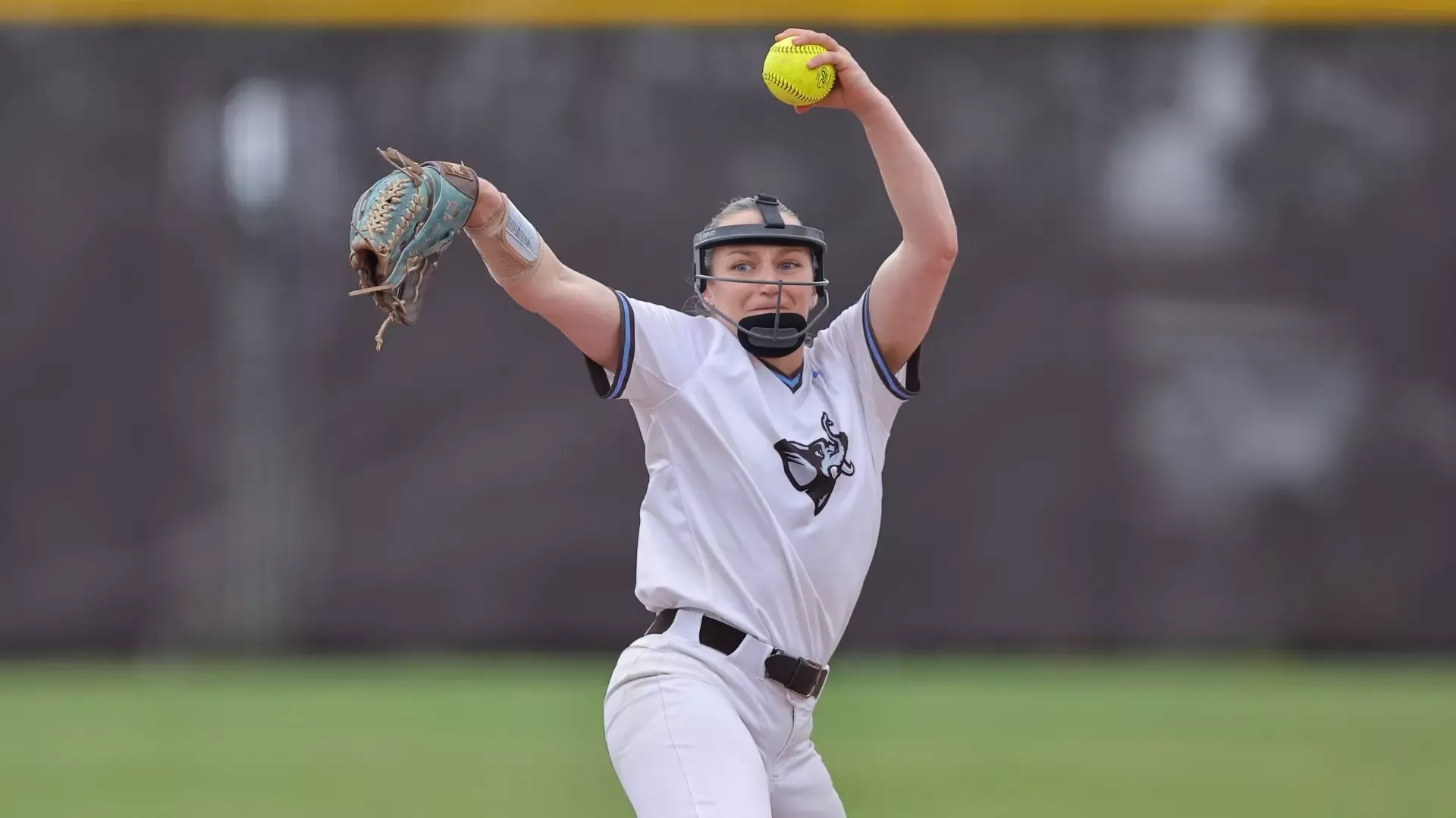 Sophia DiCocco winds up to throw a pitch versus RPI at the NCAA Regional.