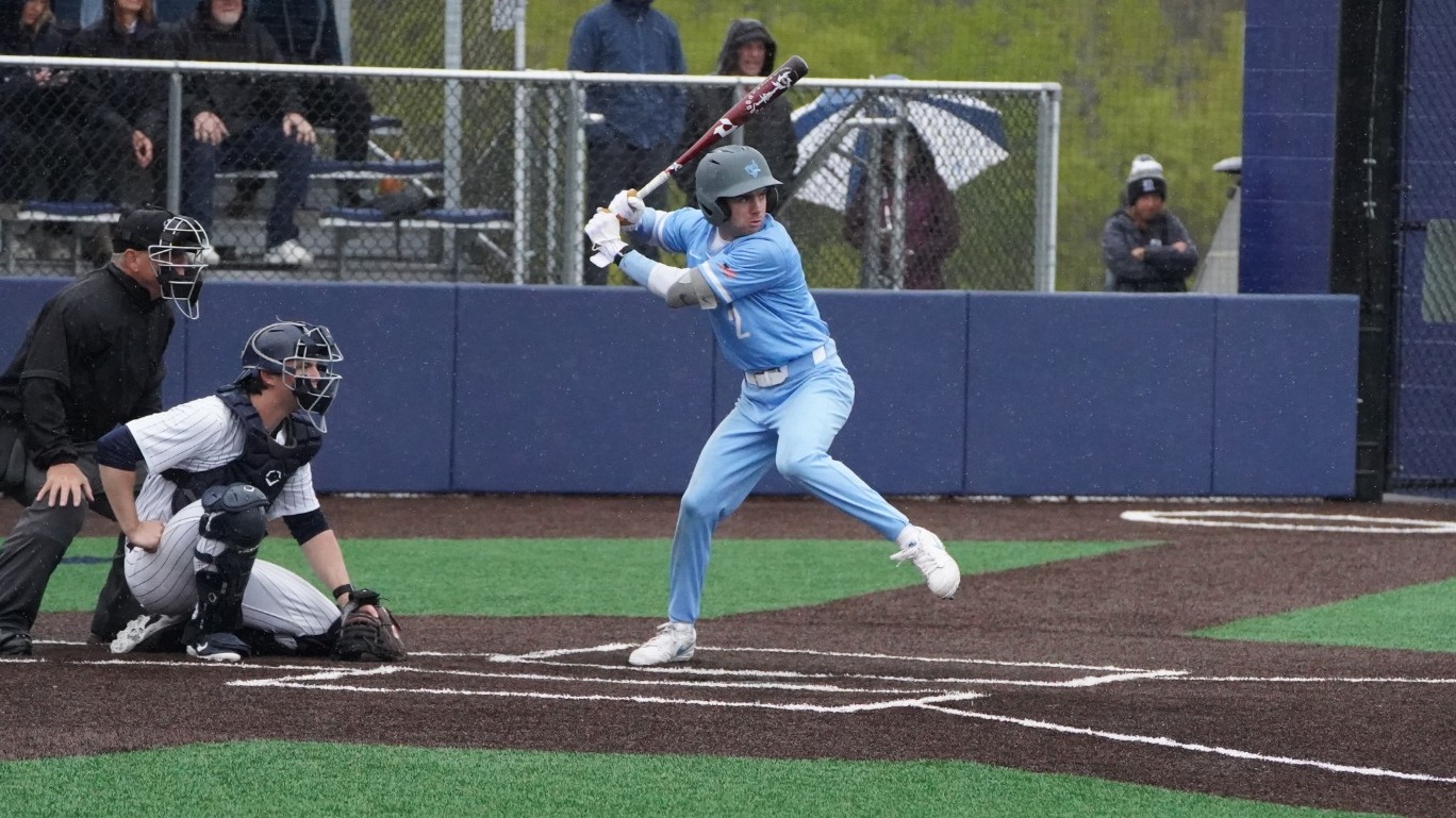 Jesse McCullough Hits Against Middlebury College May 3.
