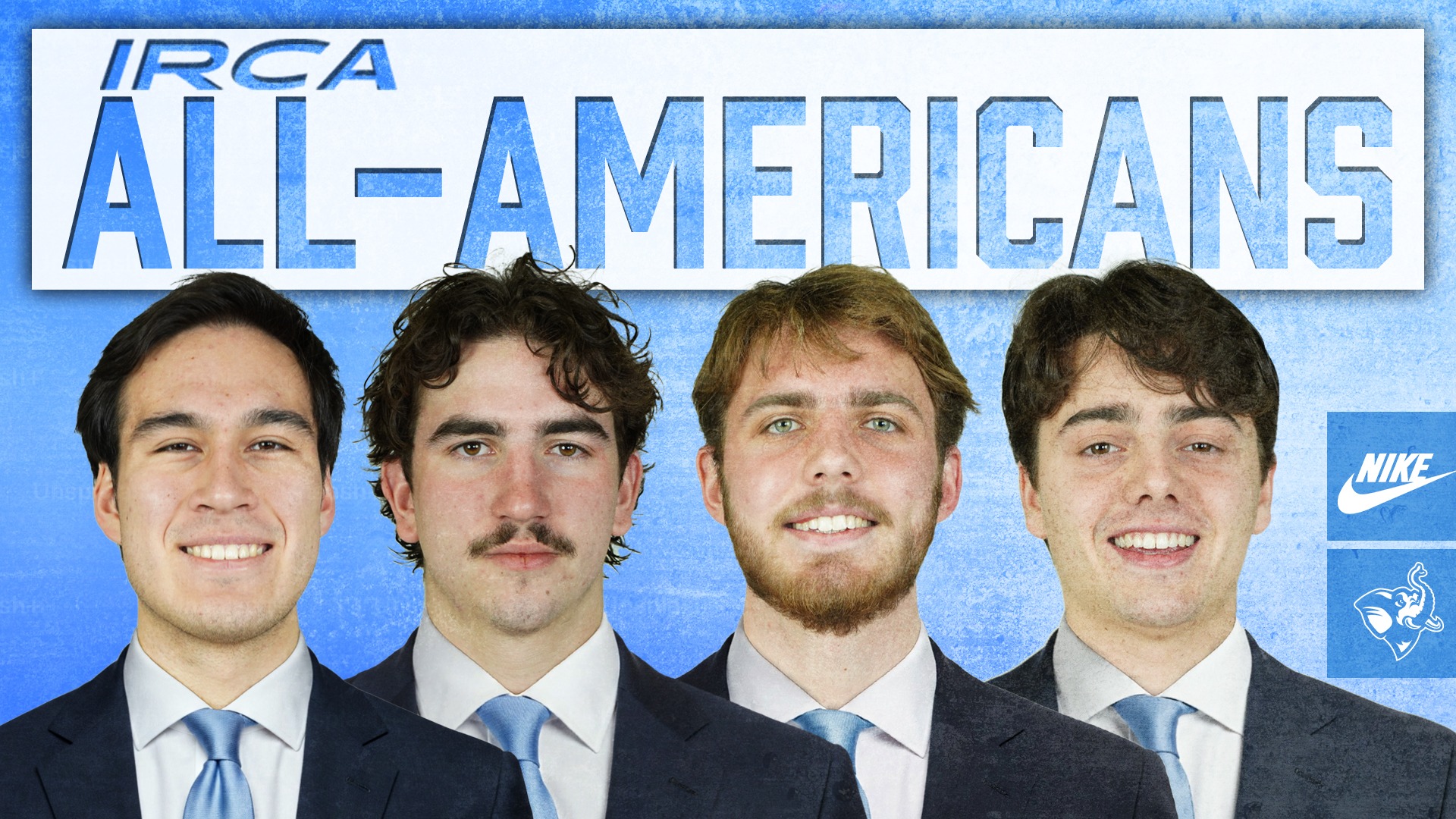 This is the graphic for the Tufts men's rowing All-Americans announcement.