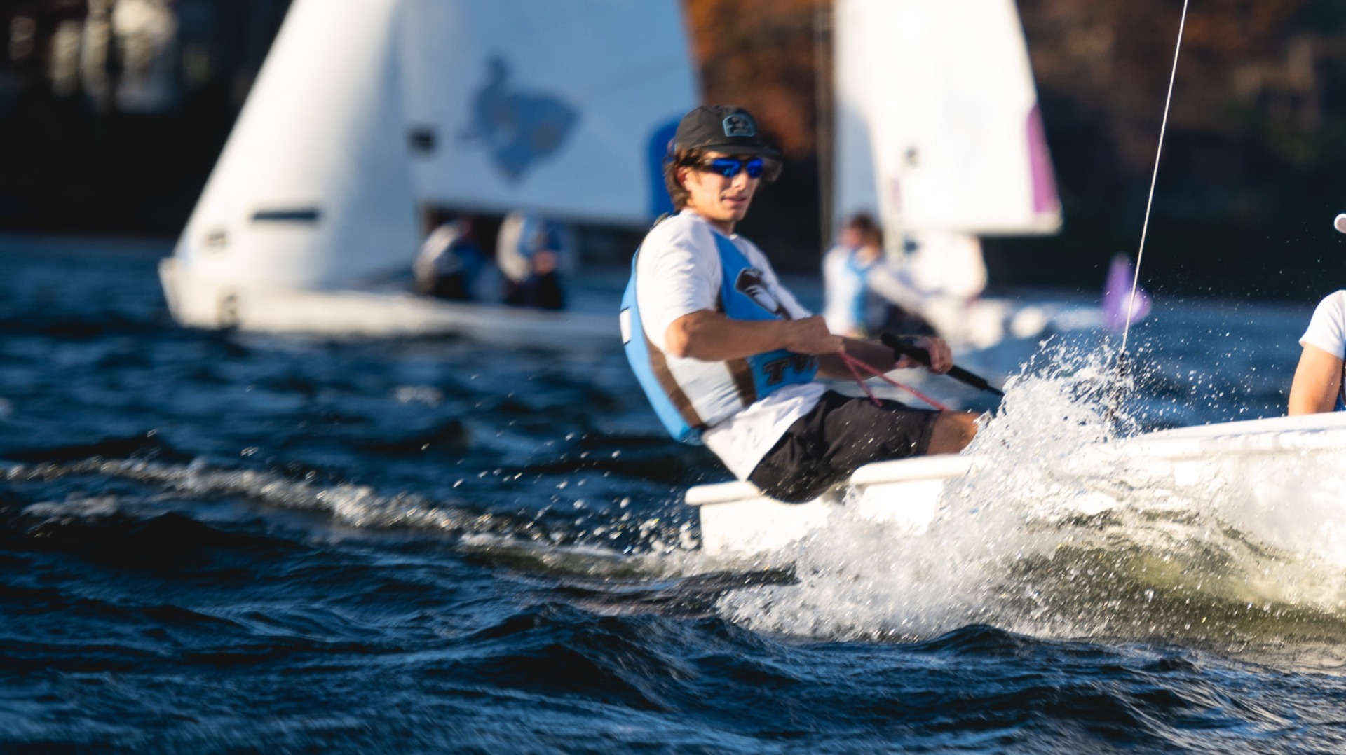Courtland Doyle skippers at Tufts practice in November of 2024.
