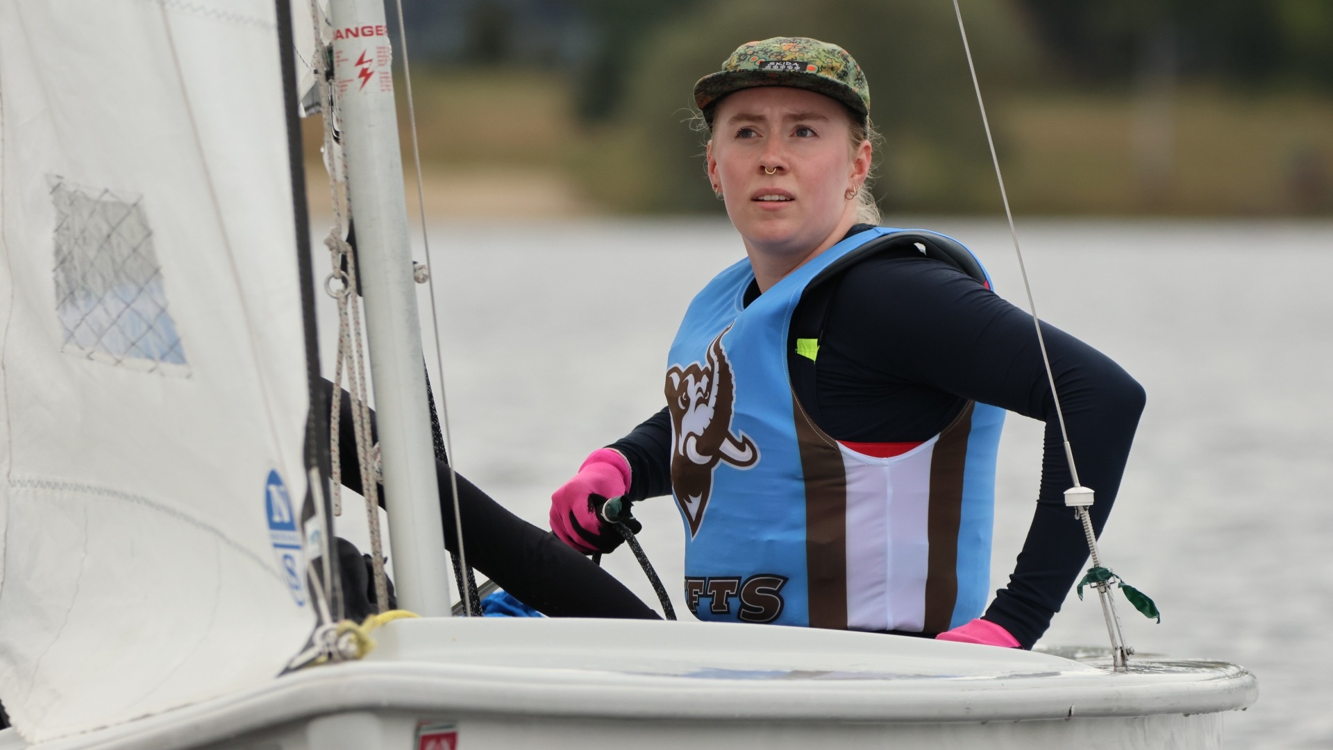 Ella Hubbard sails at the Mrs. Hurst Bowl as skipper.