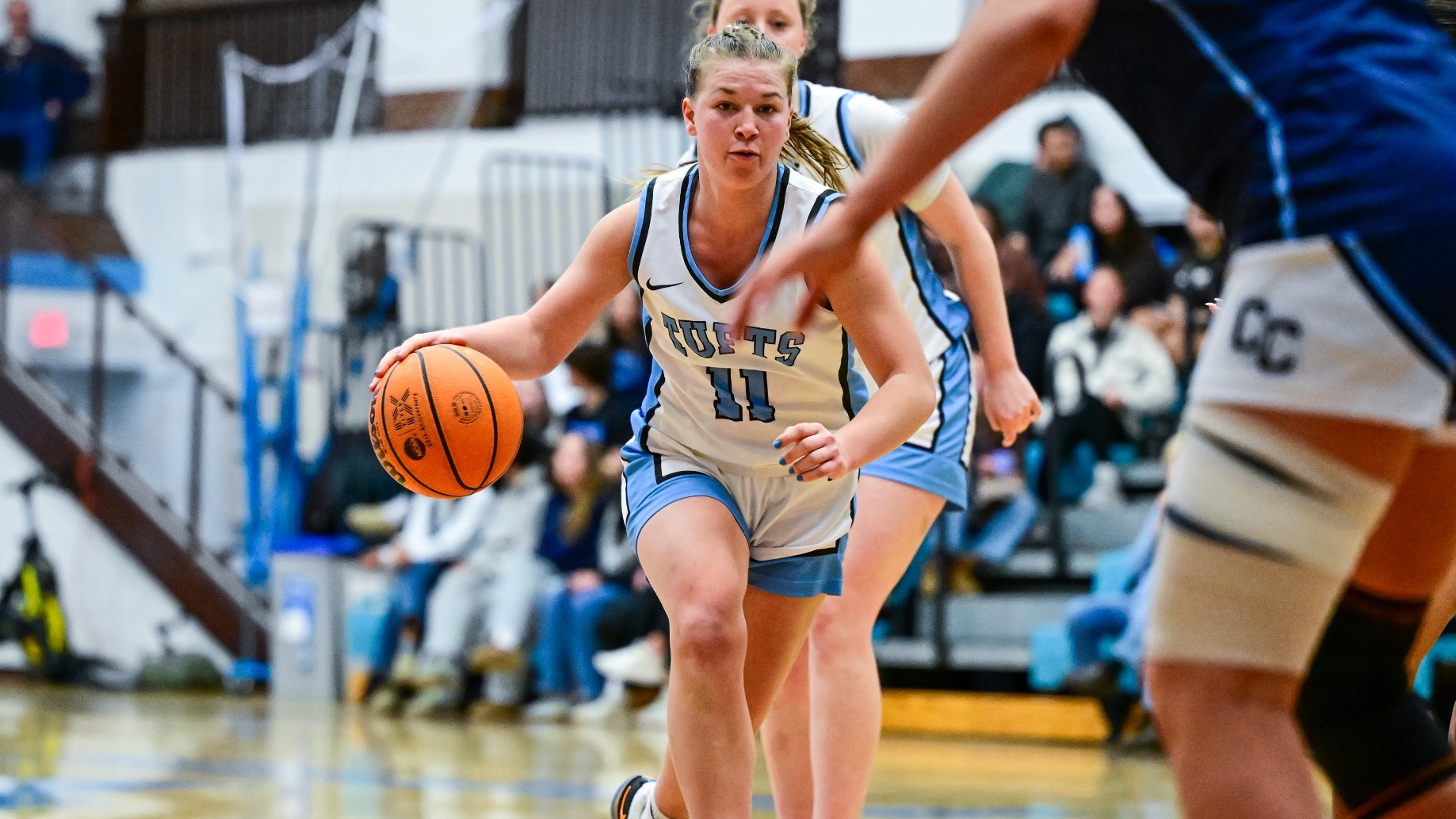 Abby Congdon Drives Against Connecticut College January 24.