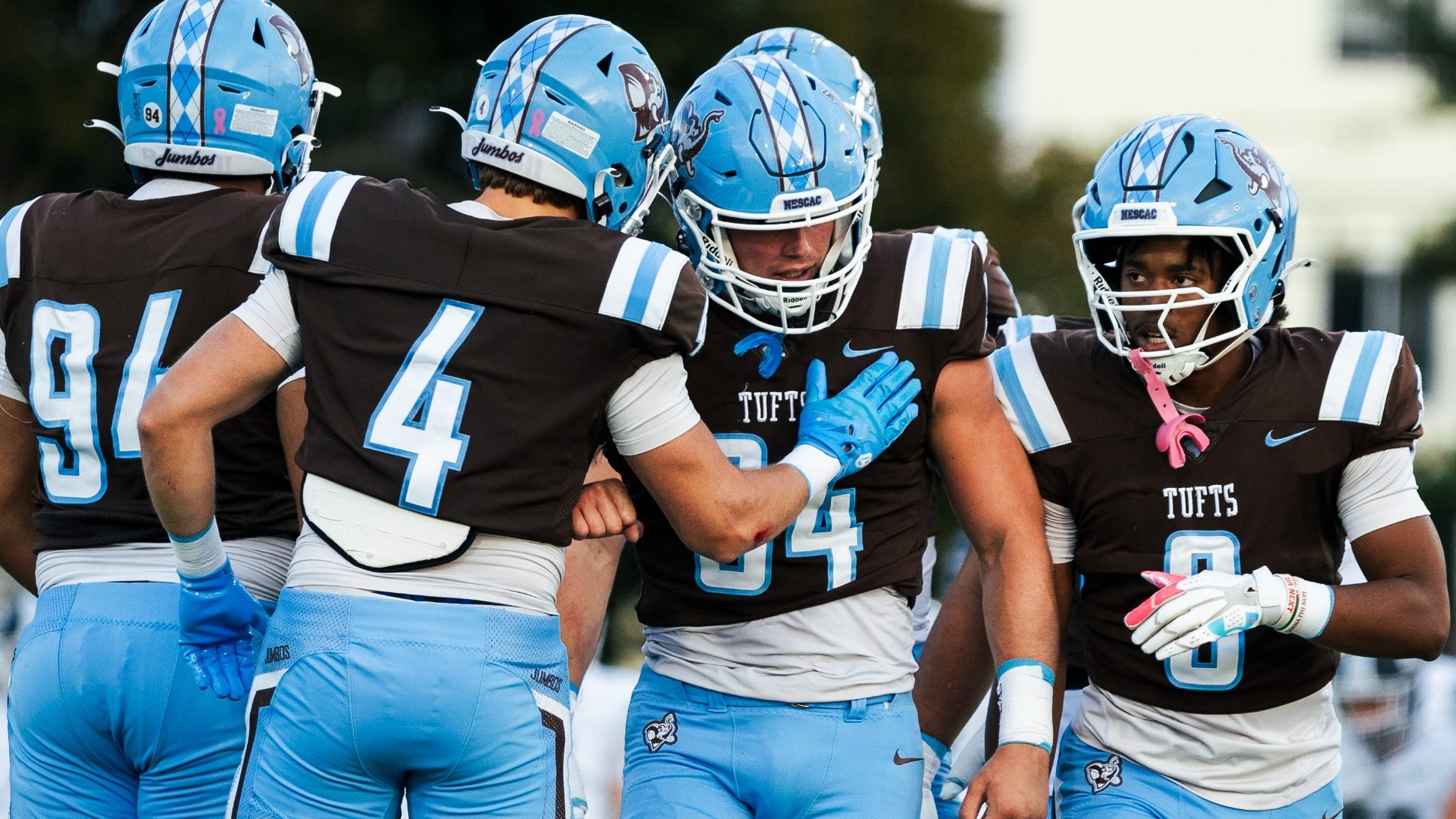 Ryan Horigan Celebrating Tackle Against Bowdoin