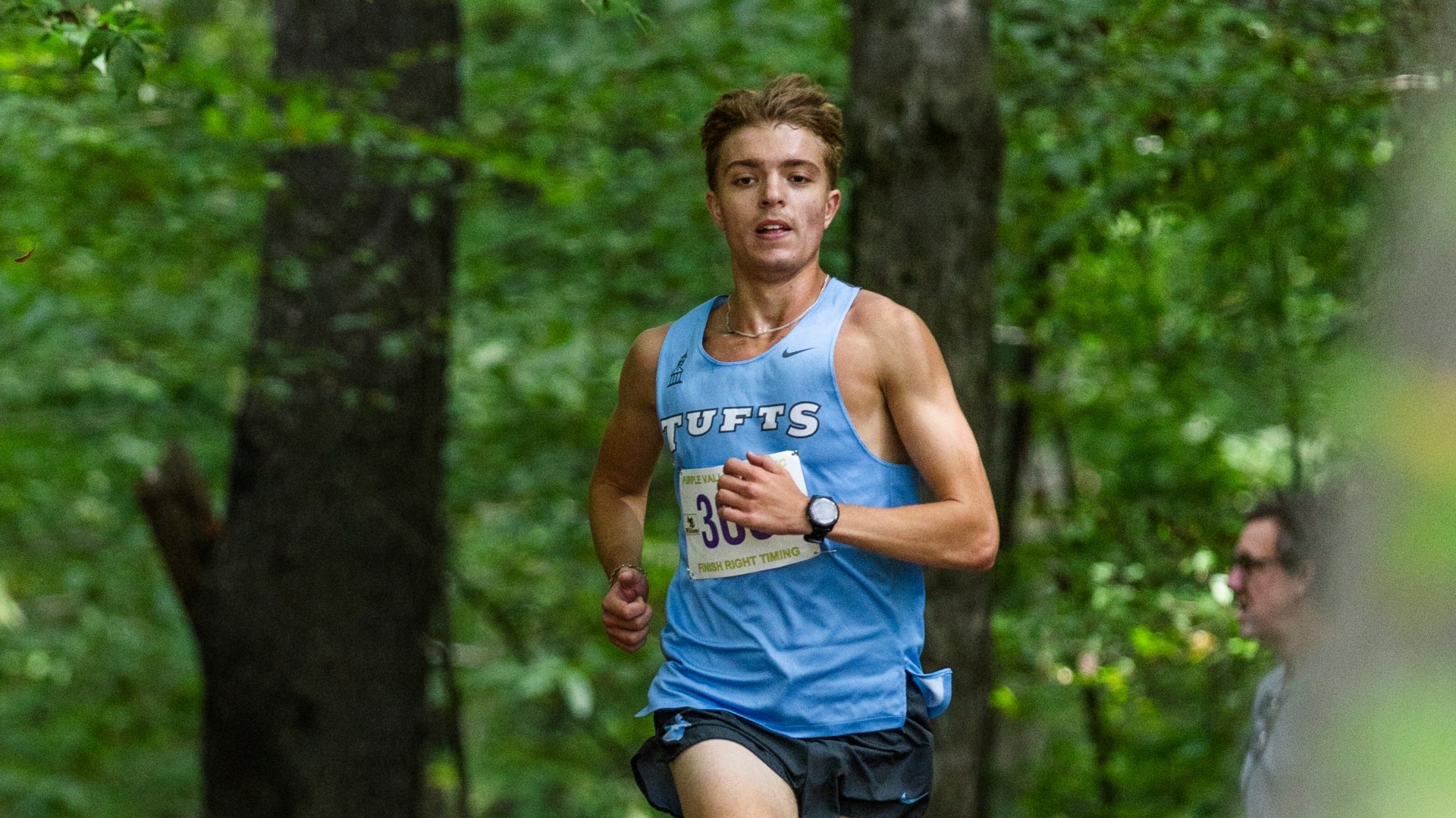Jason Minicozzi competes during his freshman season for the Jumbos.