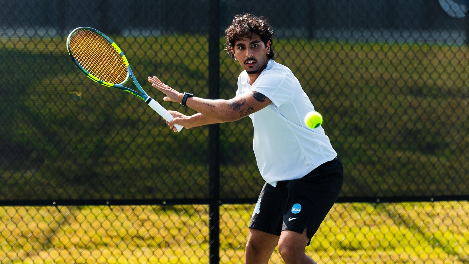 Bahl Hits Forehand At ITA Cup. 