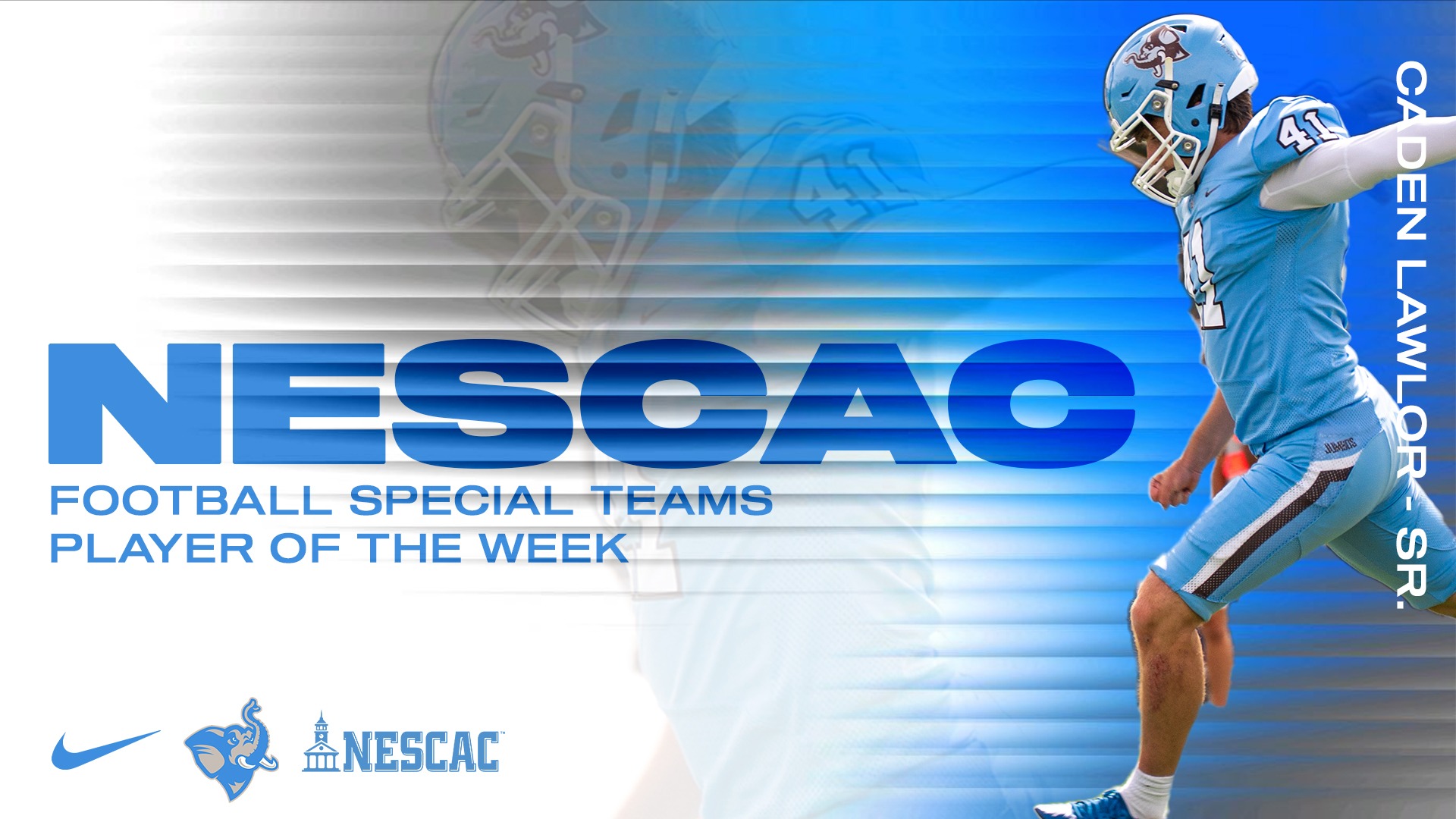 Caden Lawlor Kicker Special Teams of the Week Graphic
